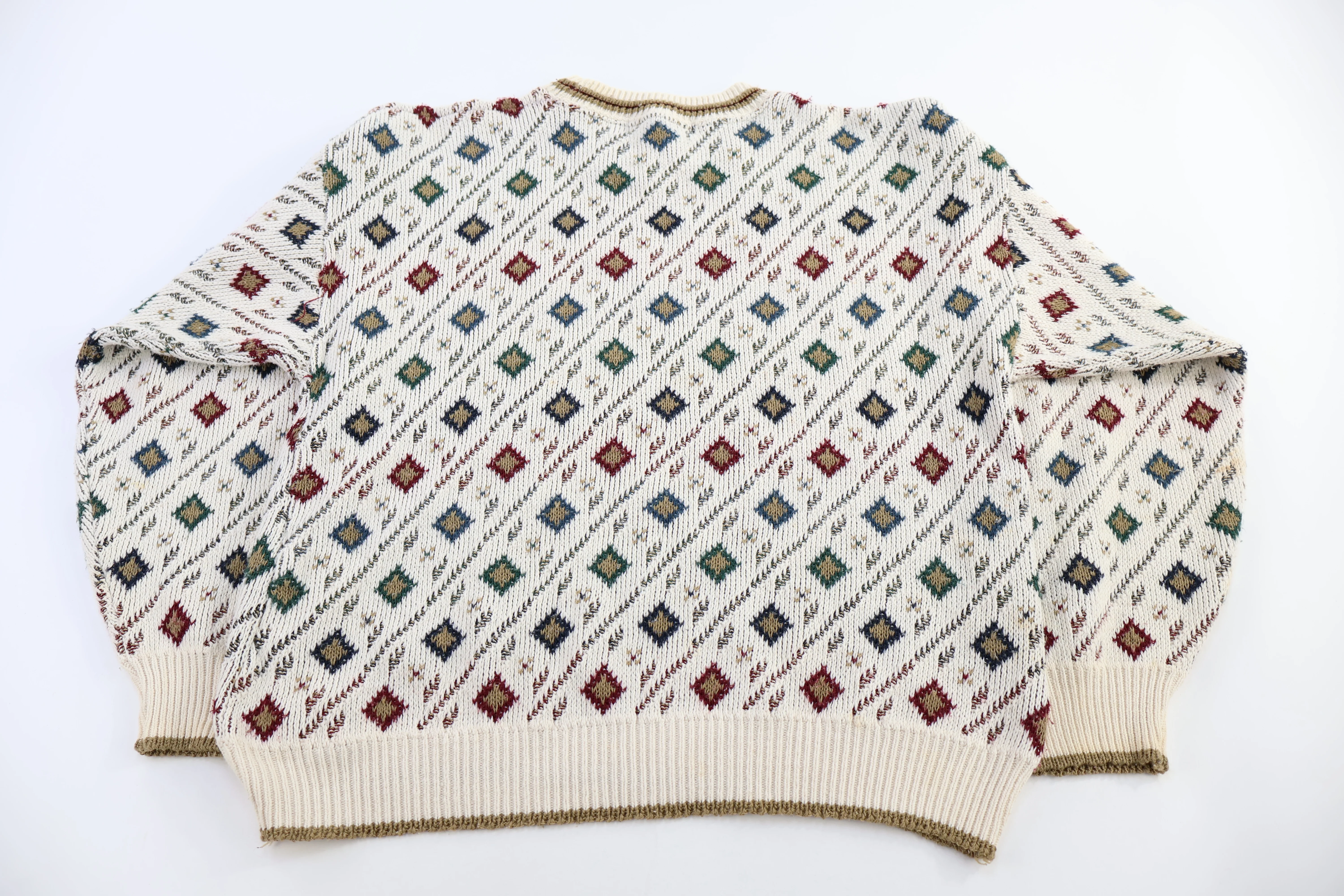 Vintage John Weitz Multipattern Knit Sweater - Image 2