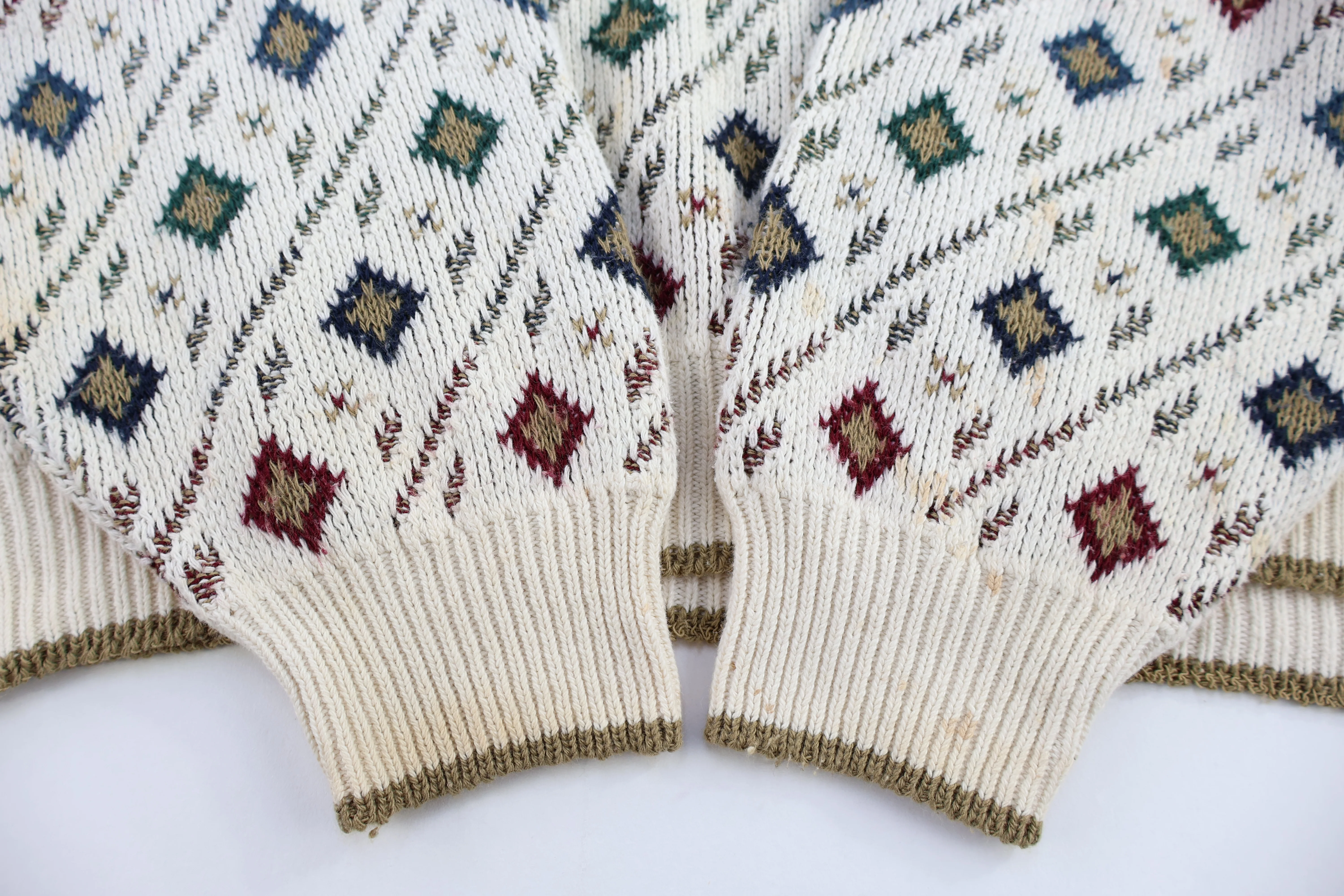 Vintage John Weitz Multipattern Knit Sweater - Image 3