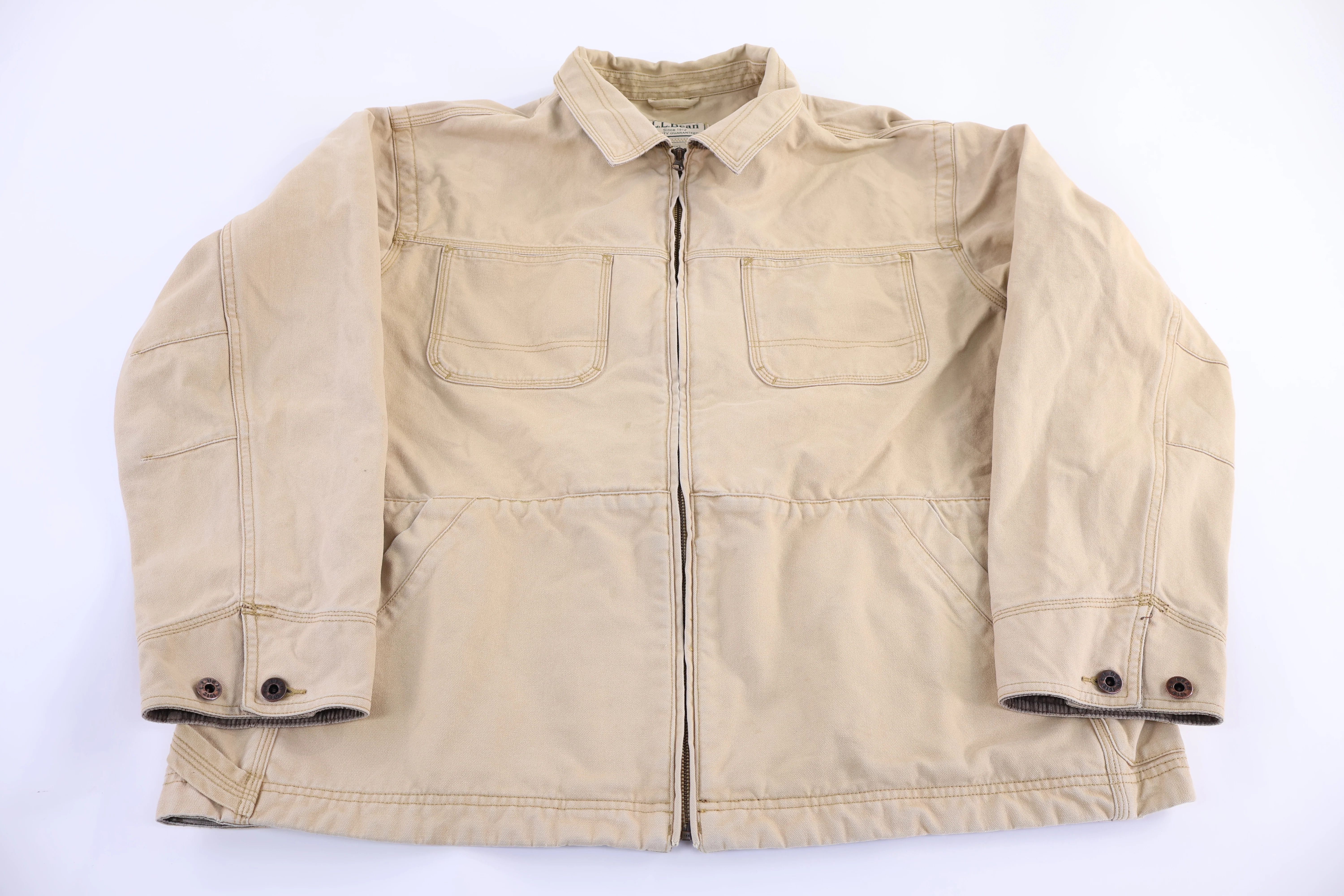 Vintage L.L. Bean Tan Full Zip Jacket