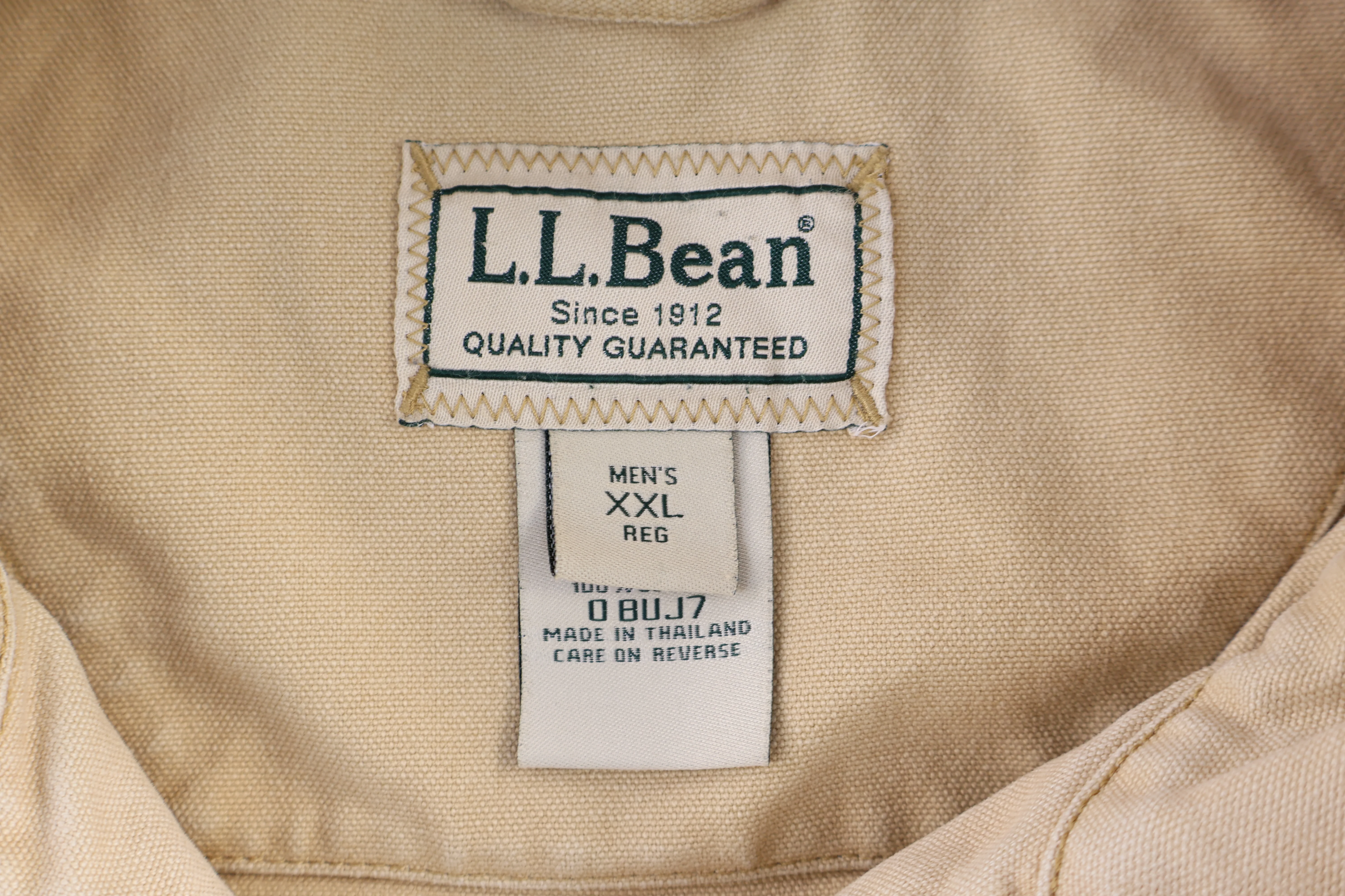 Vintage L.L. Bean Tan Full Zip Jacket - Image 3