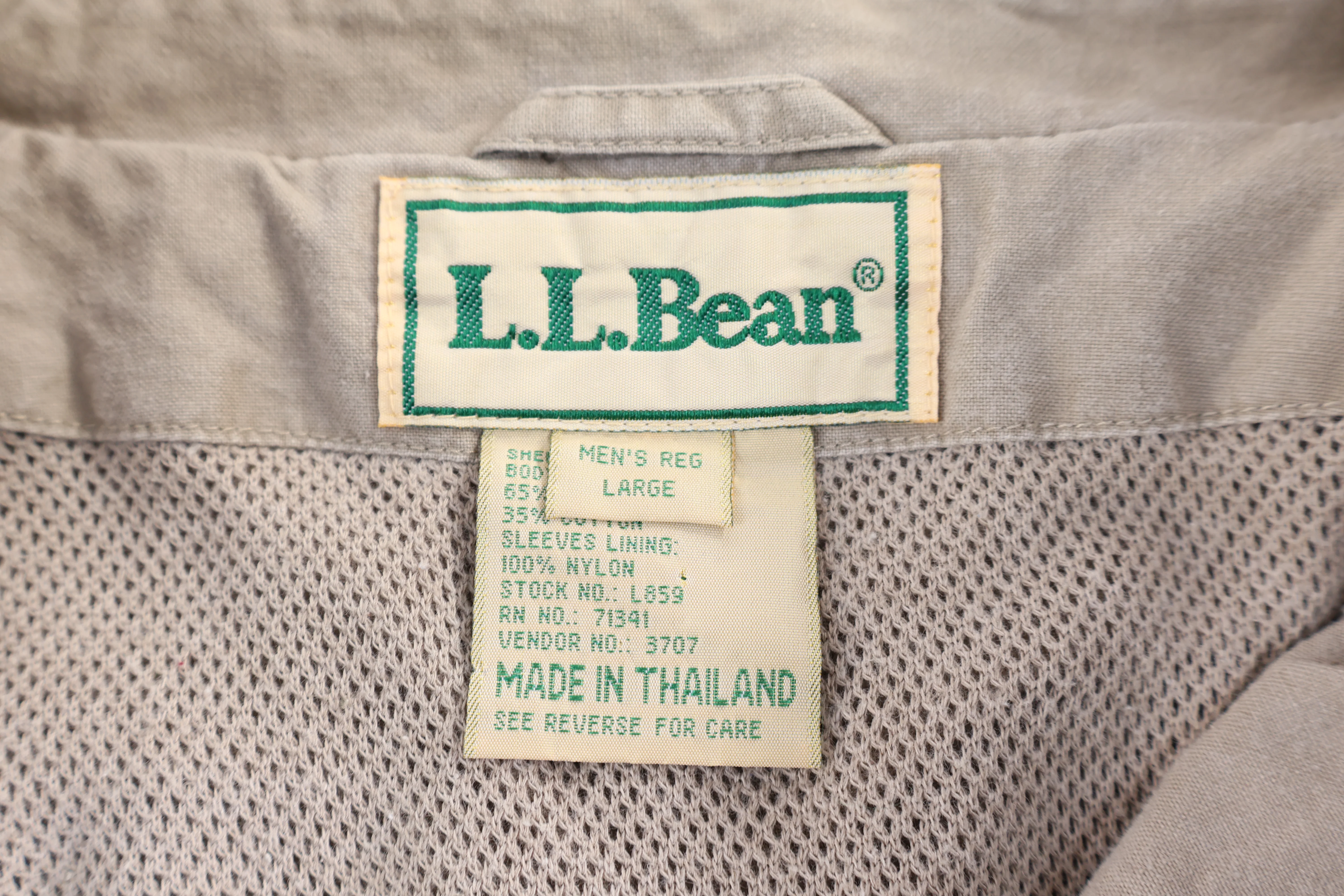 Vintage L.L. Bean Tan Full Zip Jacket - Image 3