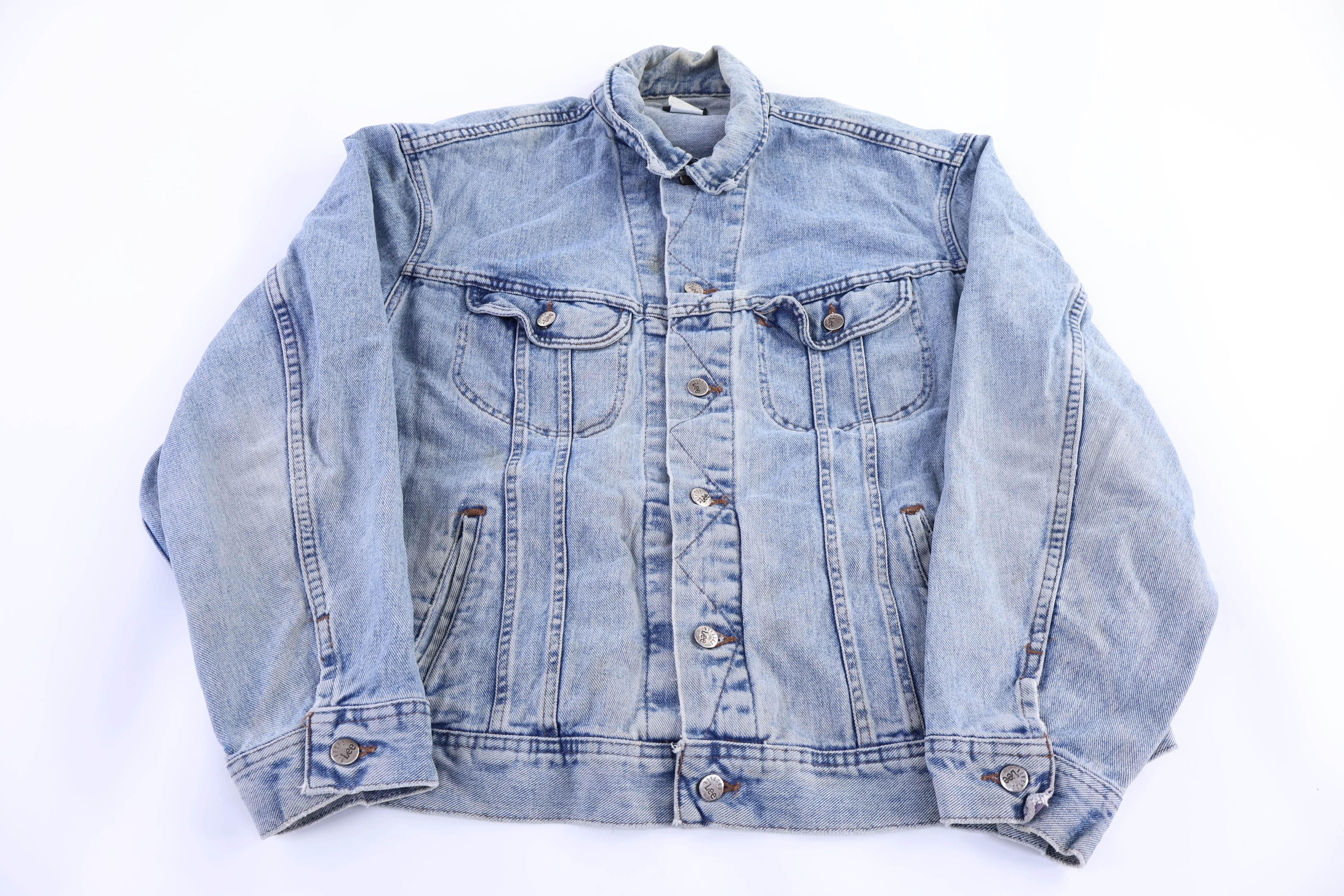 Vintage Lee Riveted Light Wash Denim Jacket