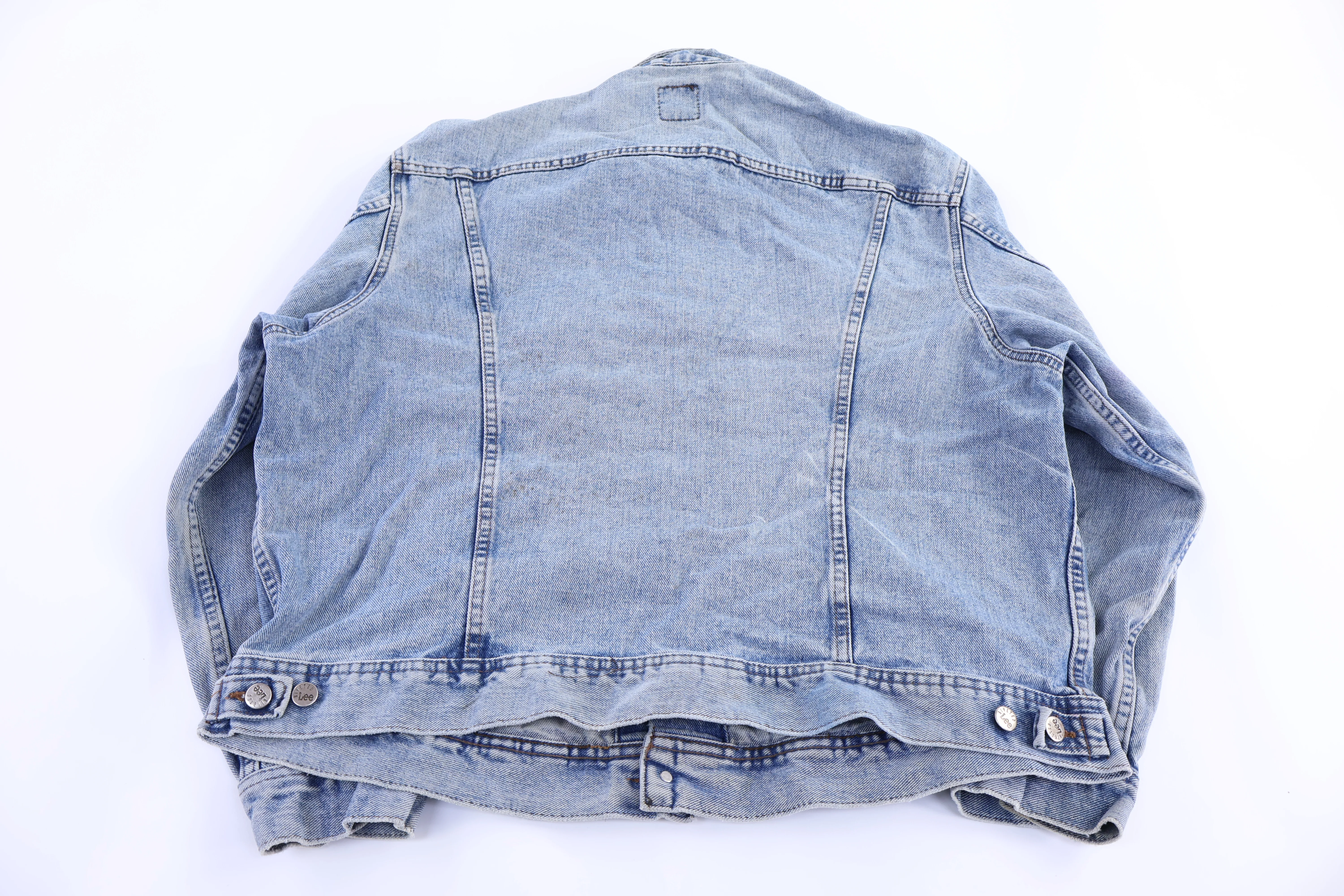 Vintage Lee Riveted Light Wash Denim Jacket - Image 2