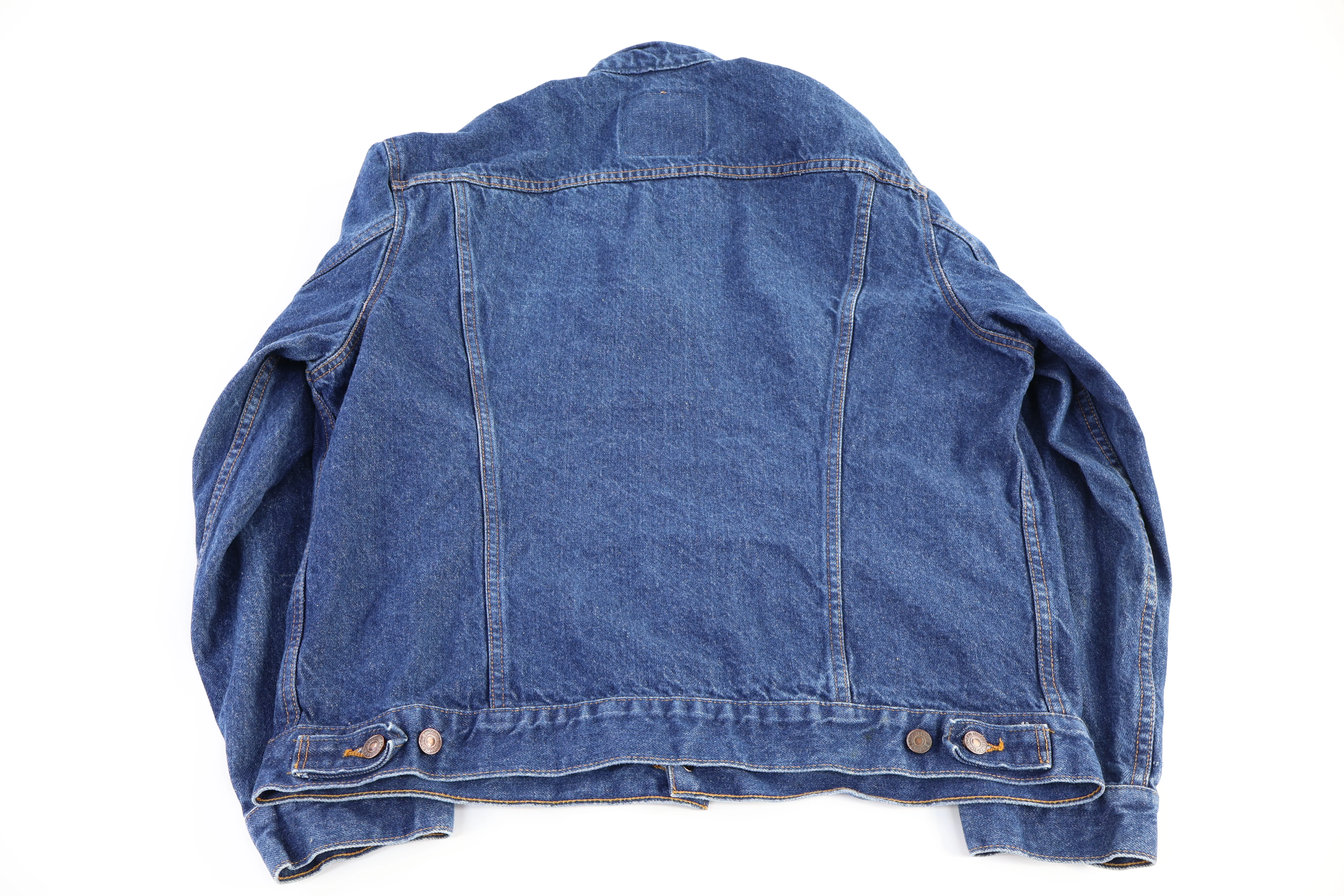 Vintage Levi's Dark Wash Denim Trucker Jacket - Image 3