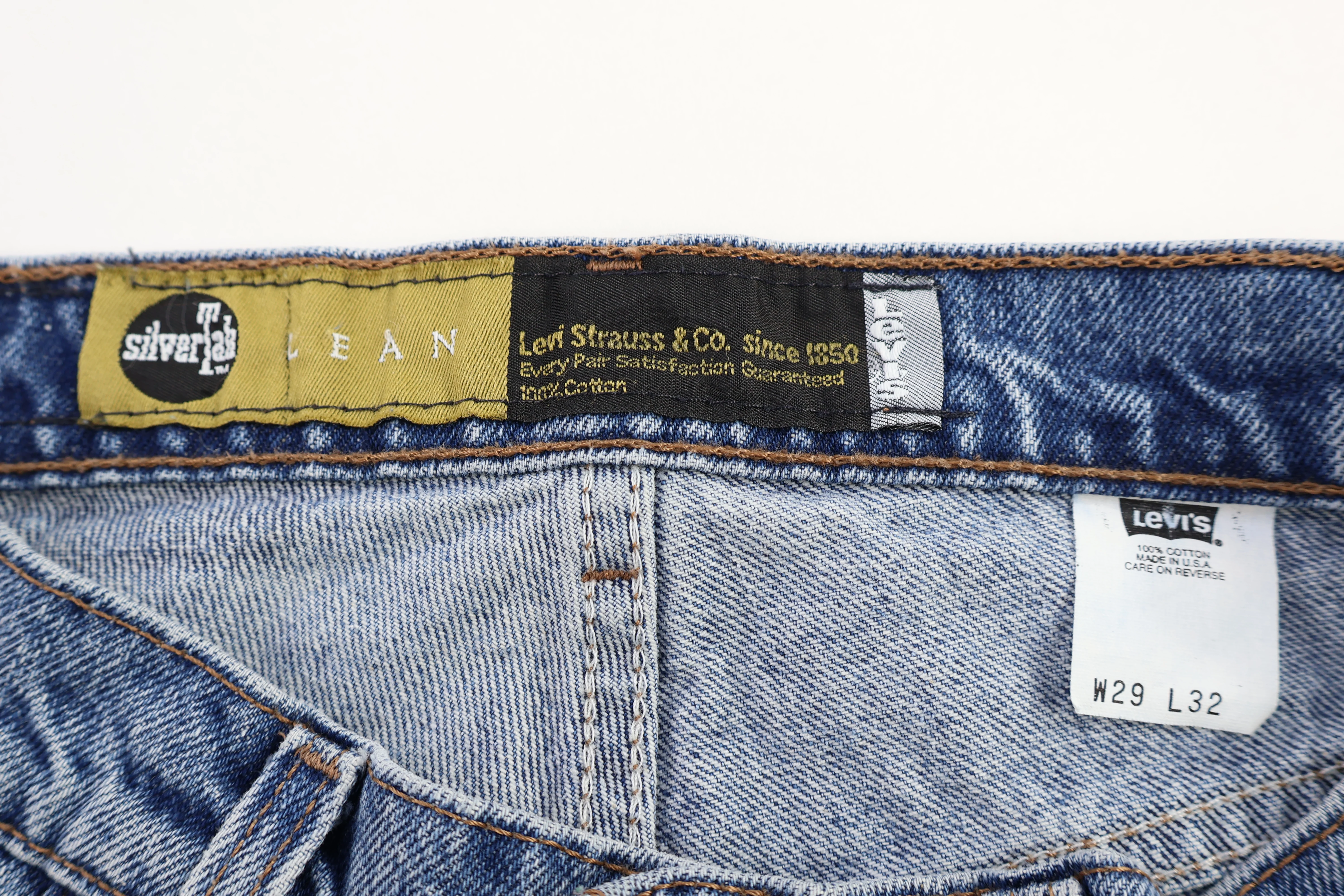 Vintage Levi's Silver Tab Dark Wash Denim Jeans - Image 3