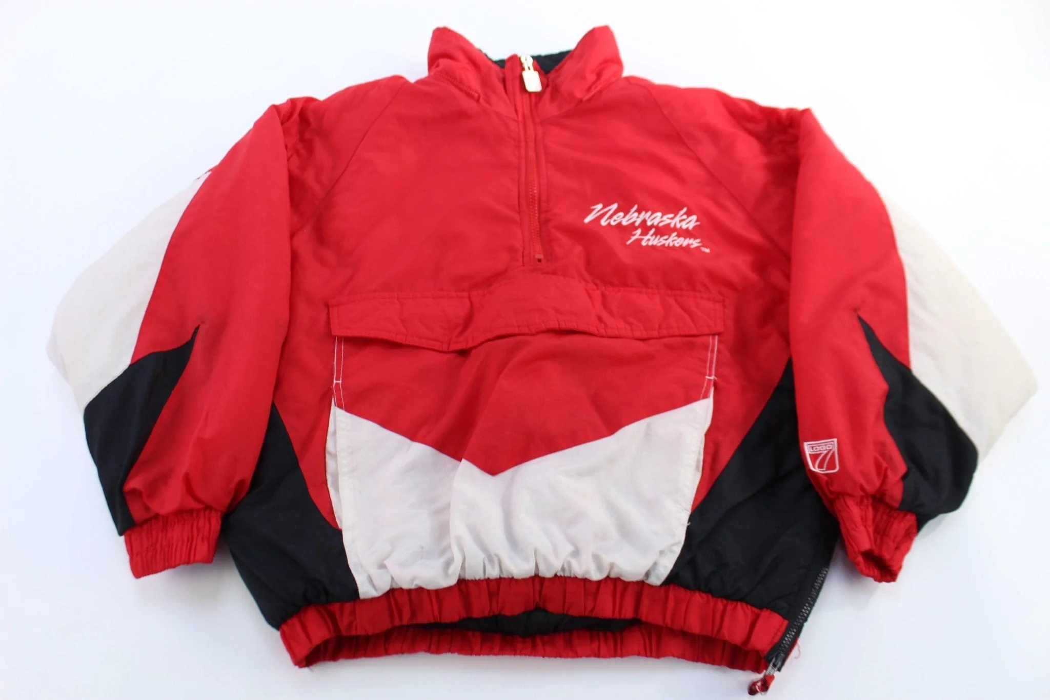 Vintage Logo 7 University of Nebraska Huskers Puffer Jacket - Image 2