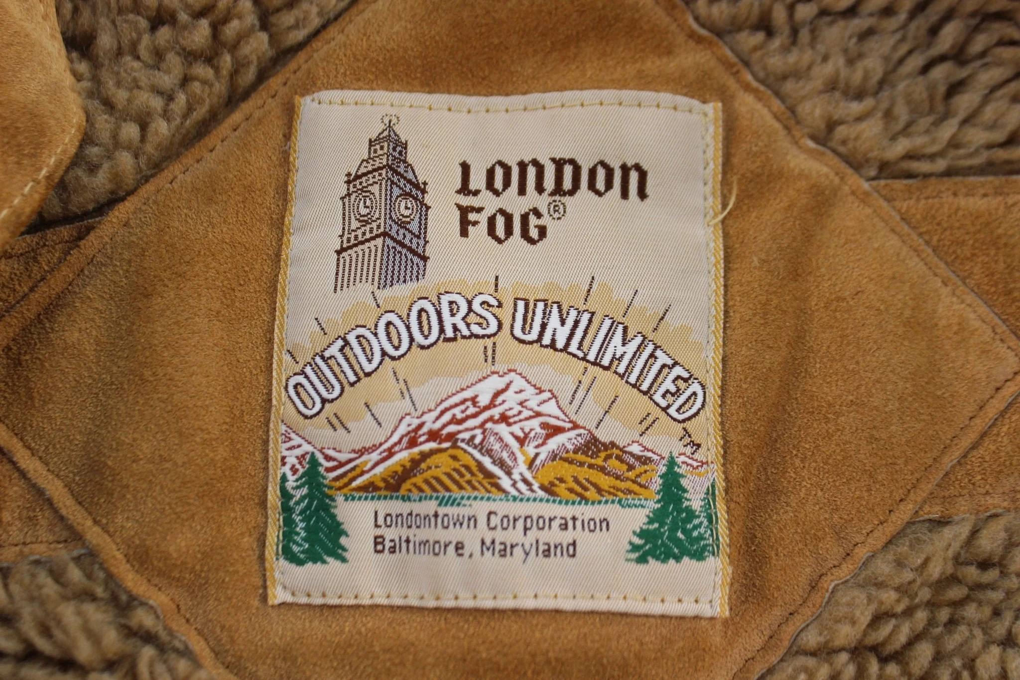 Vintage London Fog Outdoors Unlimited Suede Zip Up Jacket - Image 3