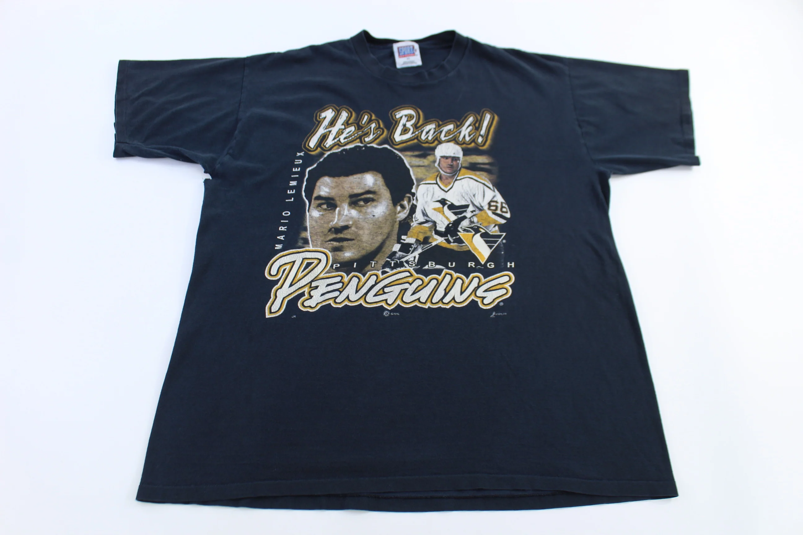 Vintage Mario Lemieux Pittsburgh Penguins Hockey T-shirt