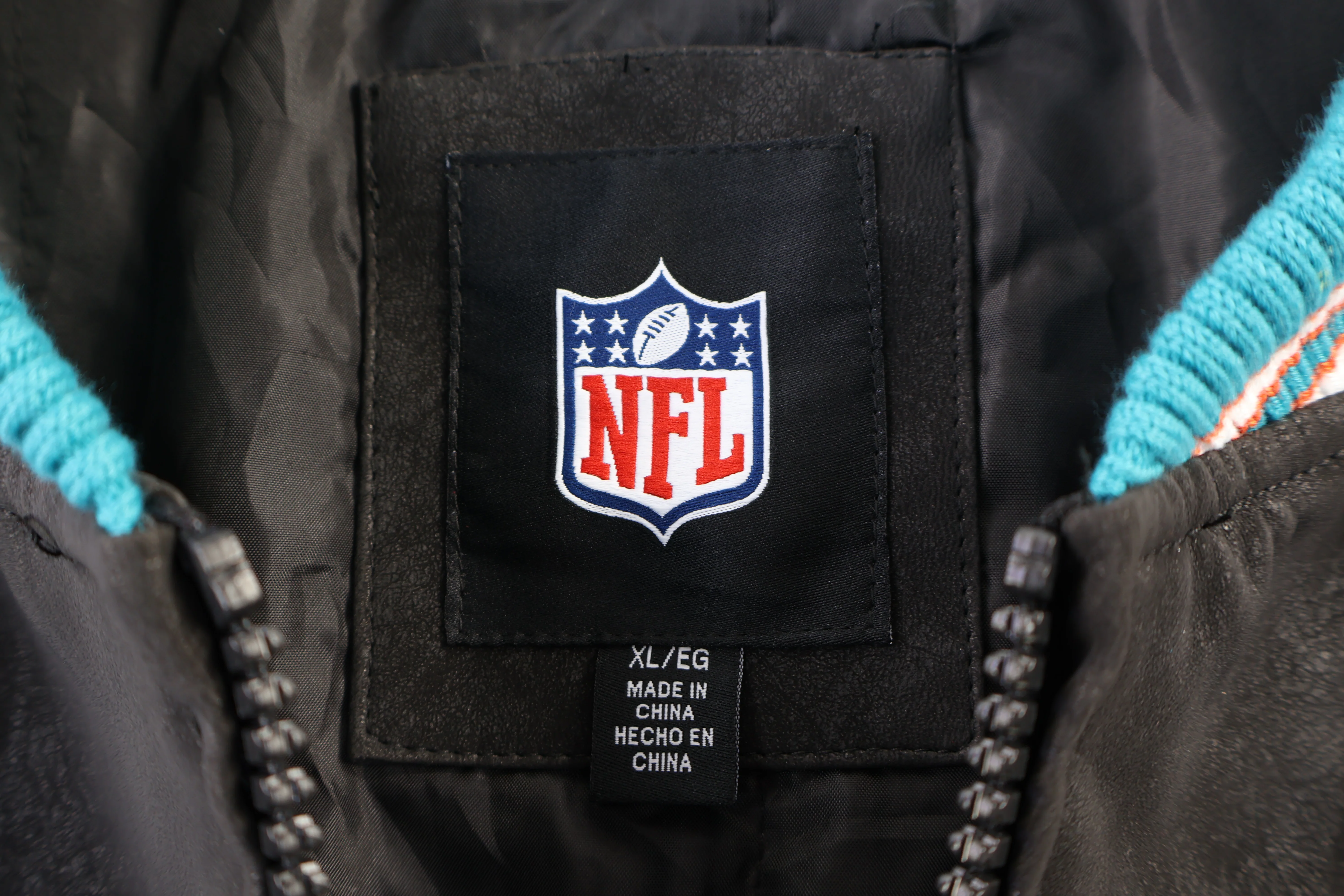 Vintage Miami Dolphins Football Full Zip Jacket - Image 3