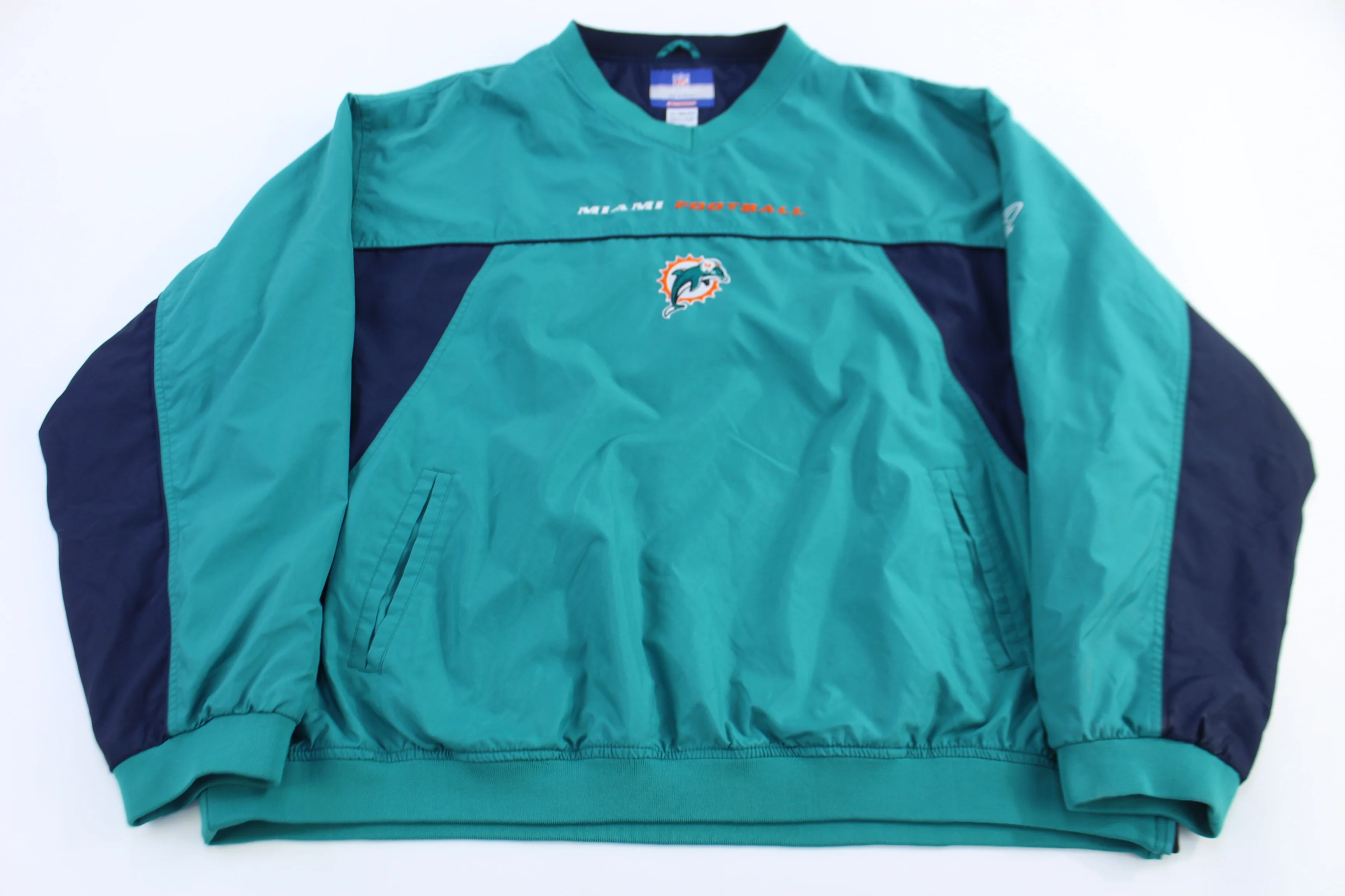 Vintage Miami Dolphins Football Pullover Windbreaker