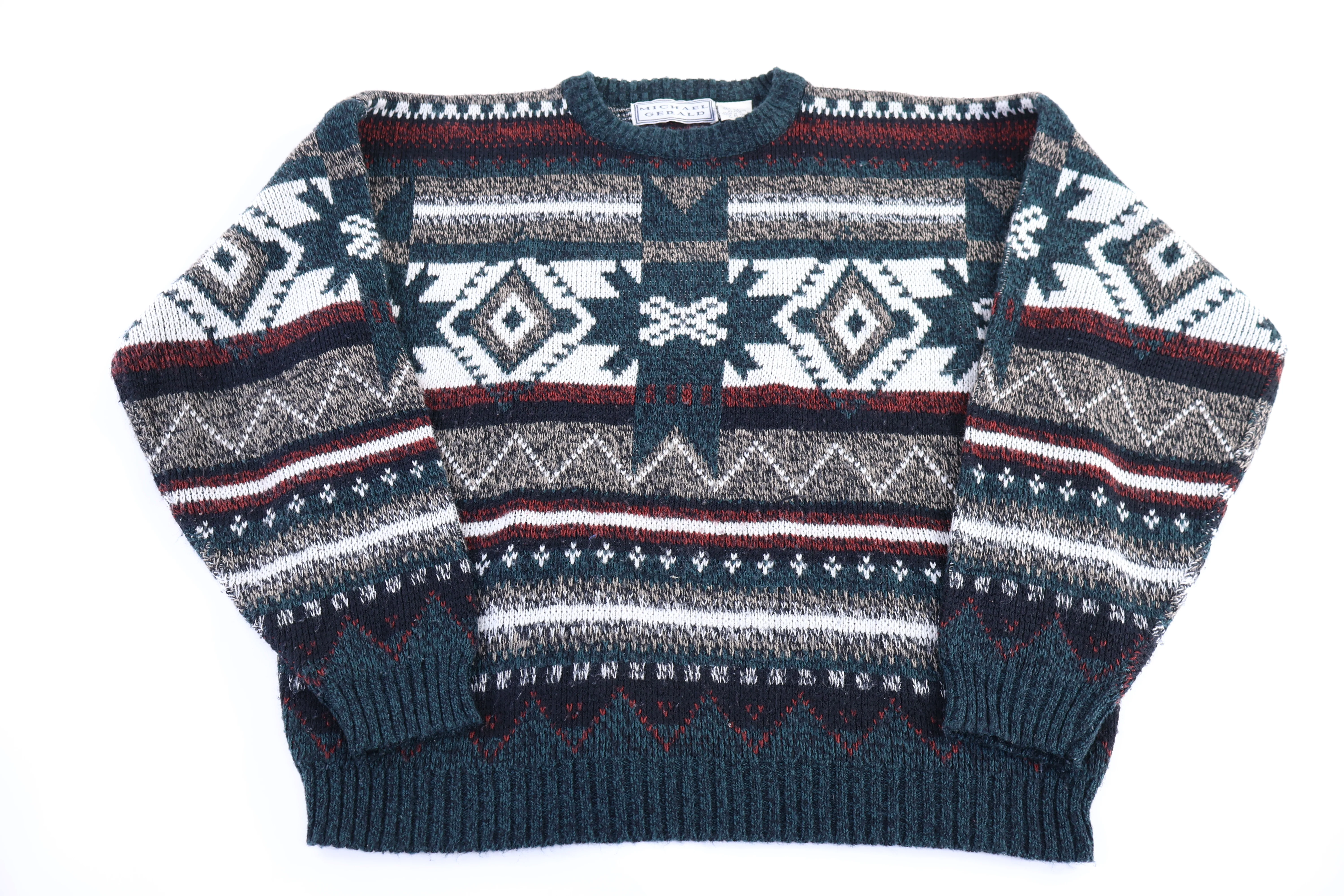 Vintage Michael Gerald Multipattern Knit Sweater