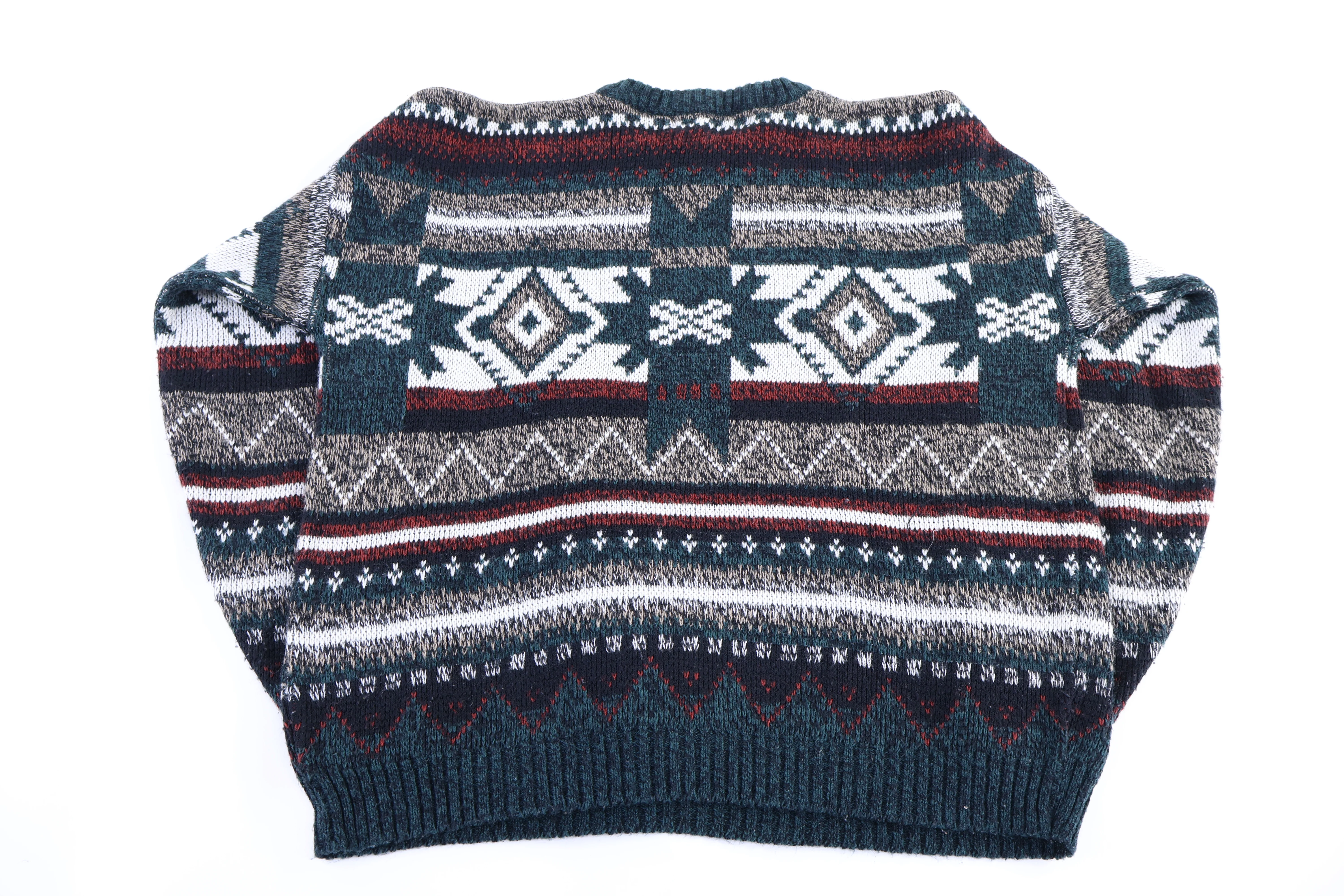 Vintage Michael Gerald Multipattern Knit Sweater - Image 2