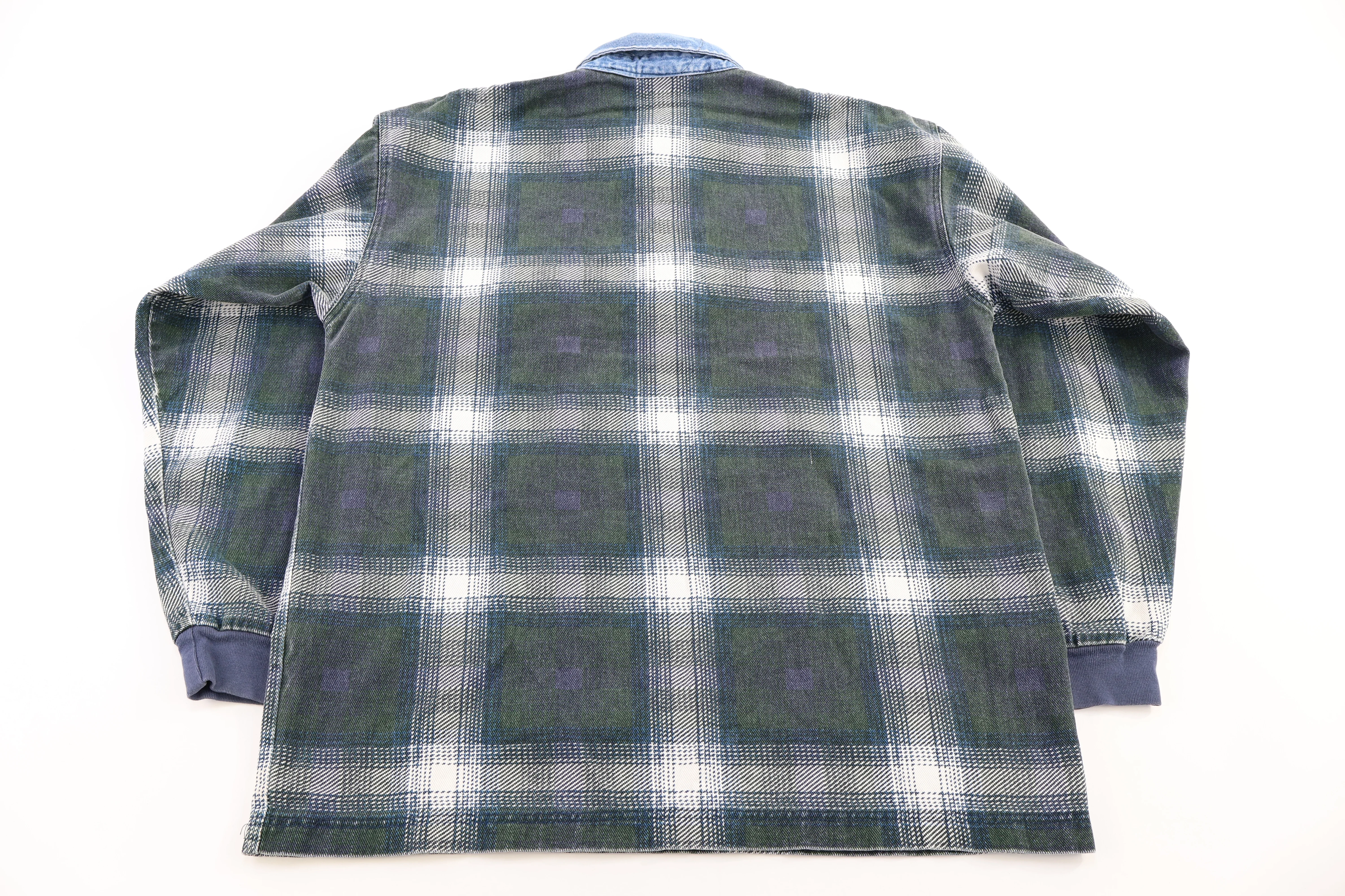 Vintage Mickey Inc Grid Patterned LS Button Up - Image 2