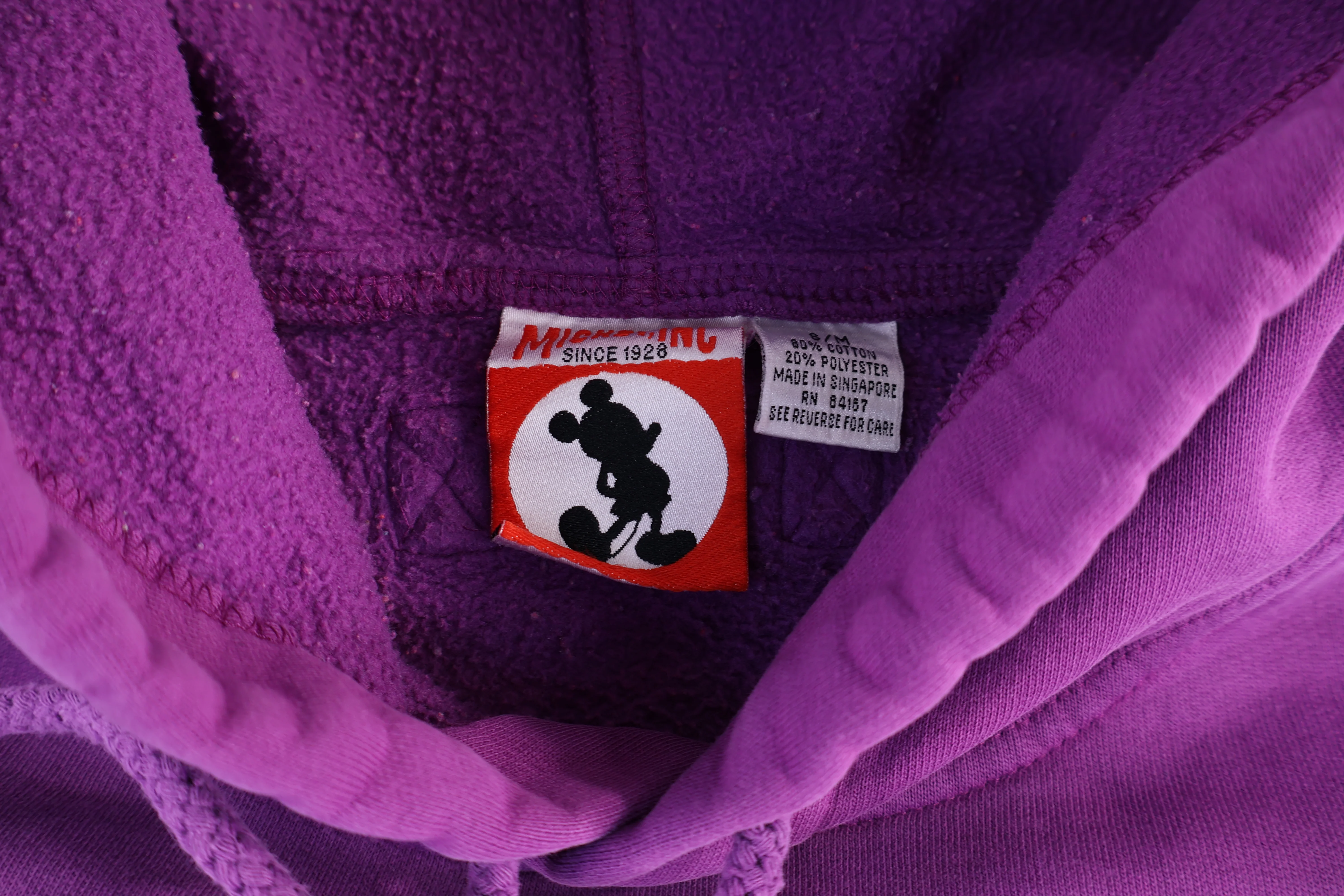 Vintage Mickey Mouse Embroidered Pullover Hoodie - Image 3