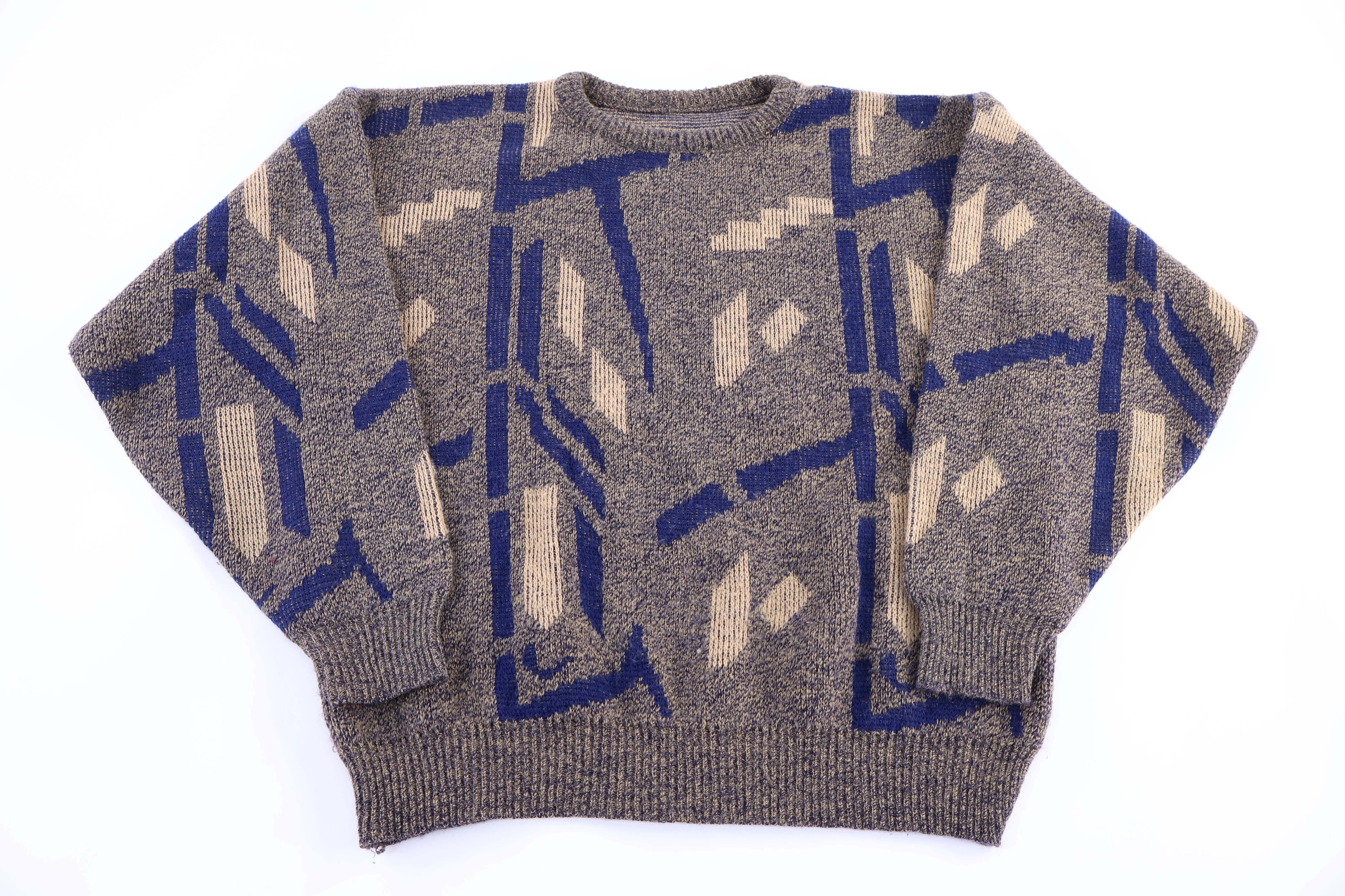 Vintage Multipatterned Knit Sweater