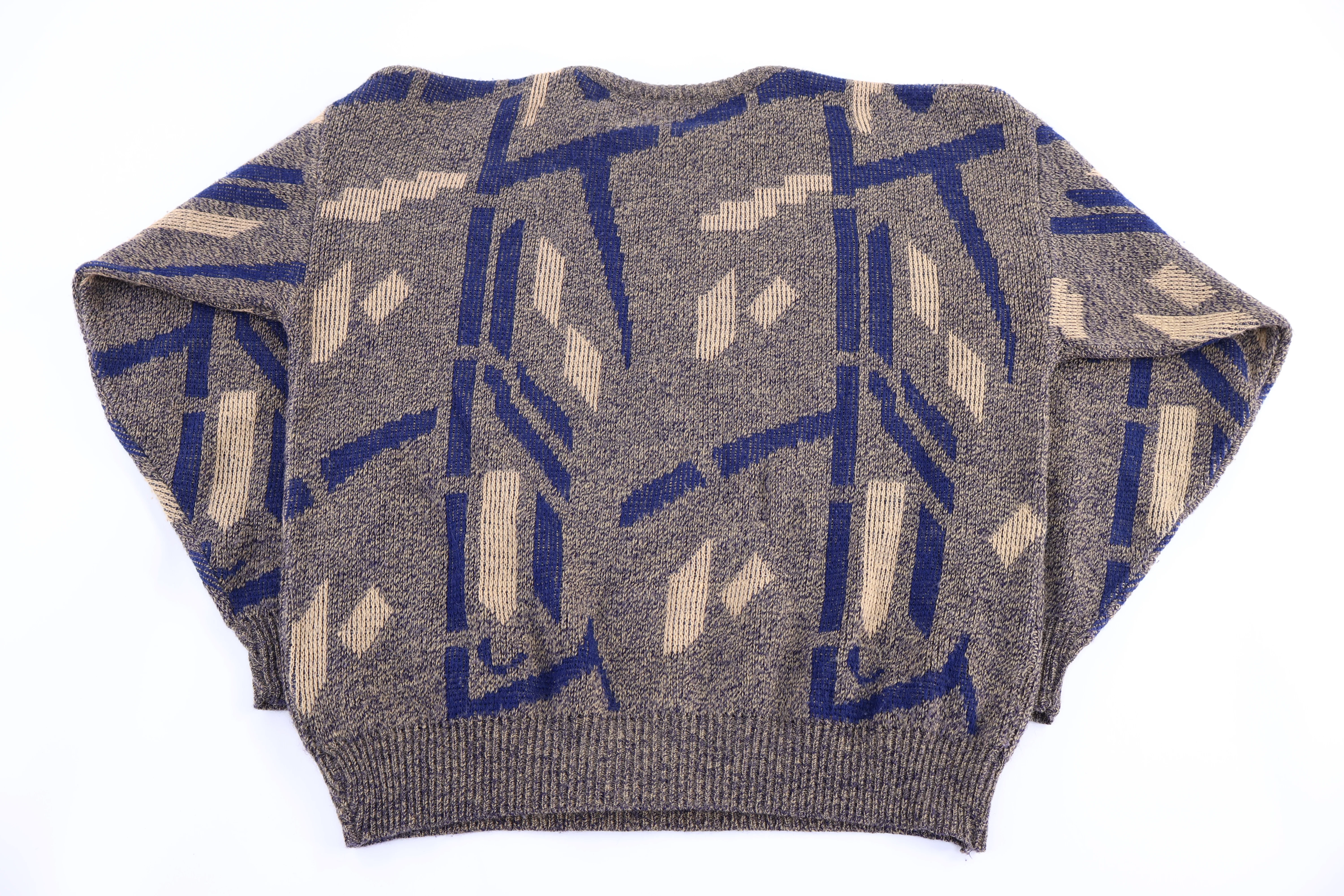Vintage Multipatterned Knit Sweater - Image 2