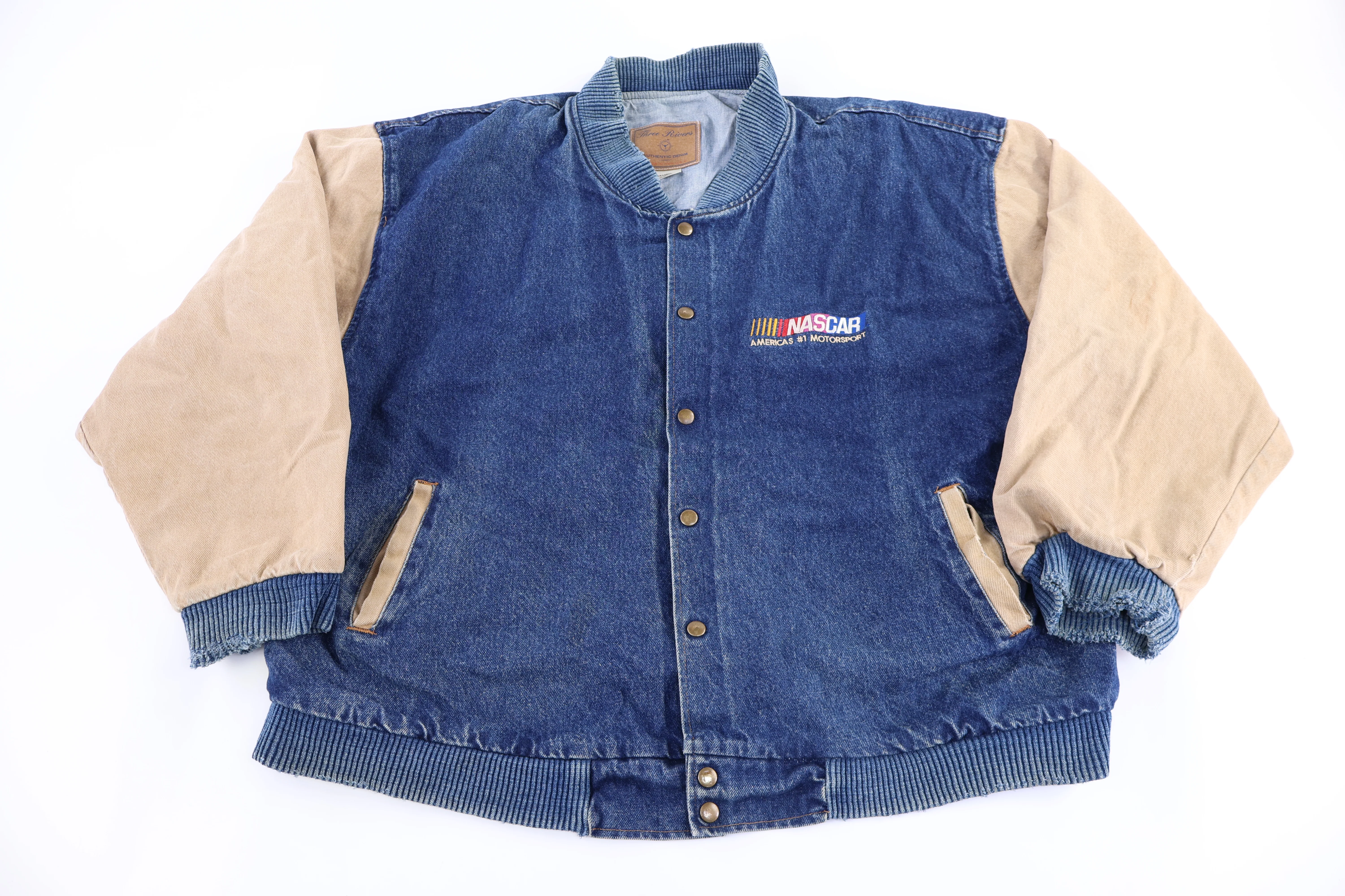Vintage Nascar Denim Bomber Jacket