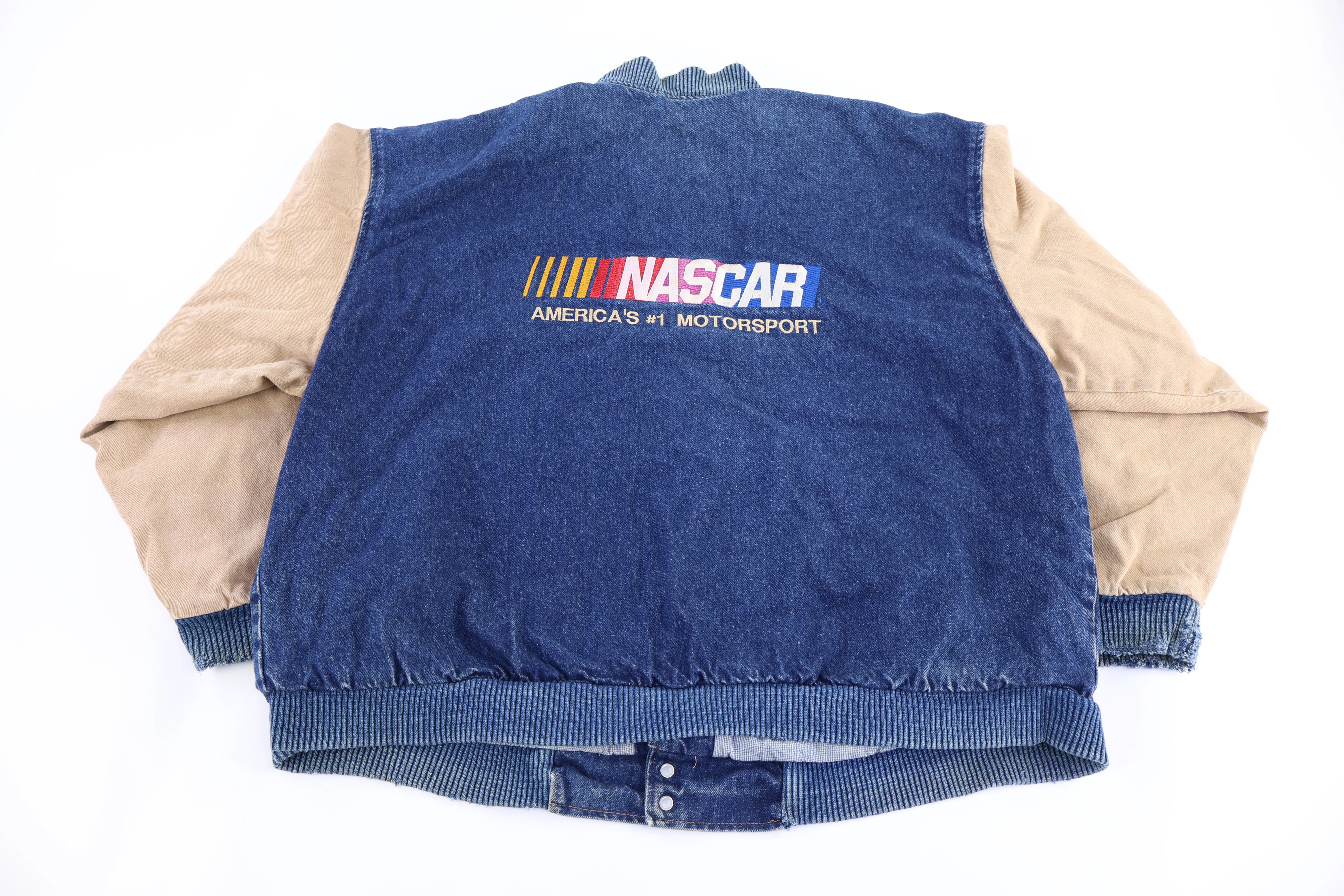 Vintage Nascar Denim Bomber Jacket - Image 2