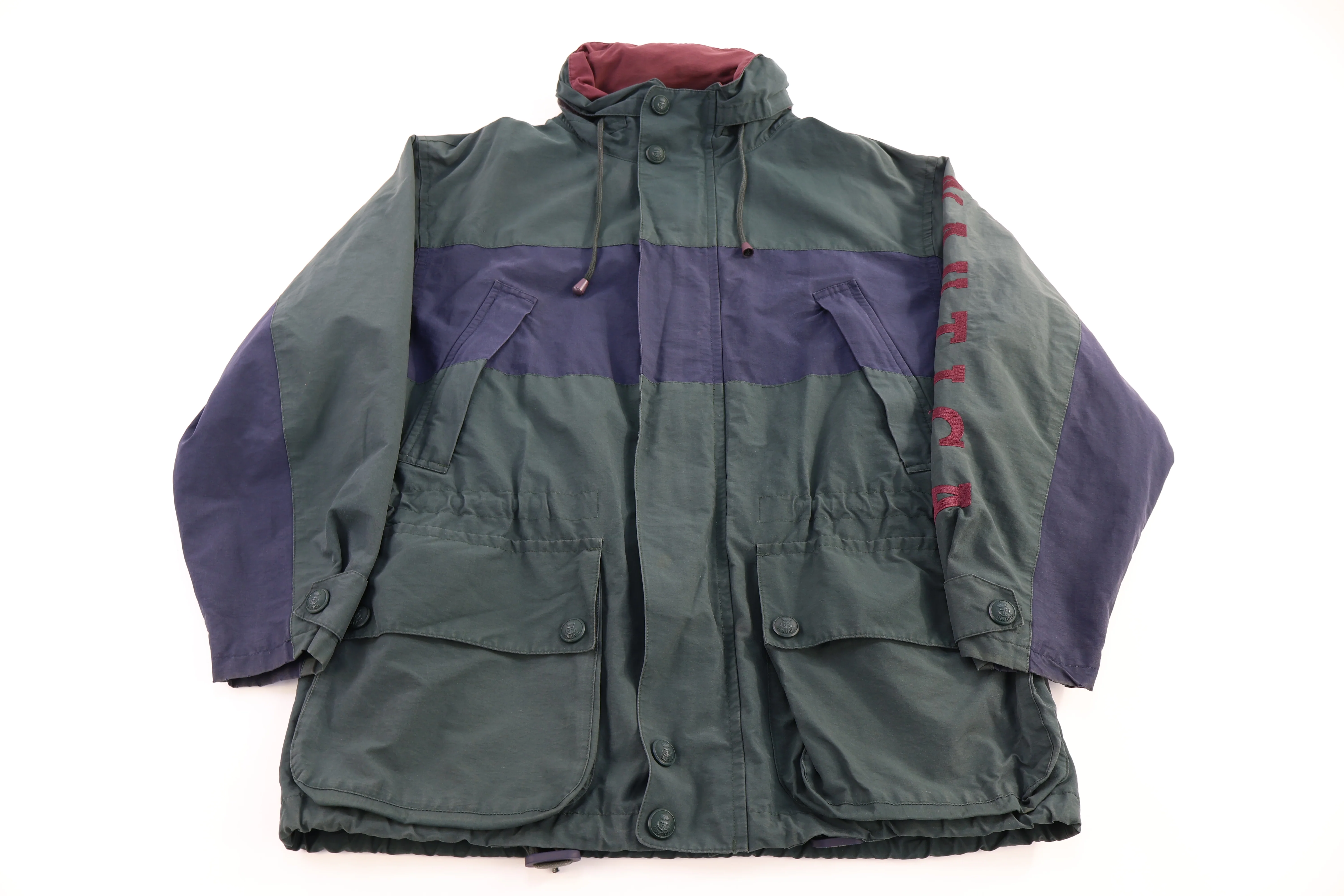Vintage Nautica Green, Blue Full Zip Jacket