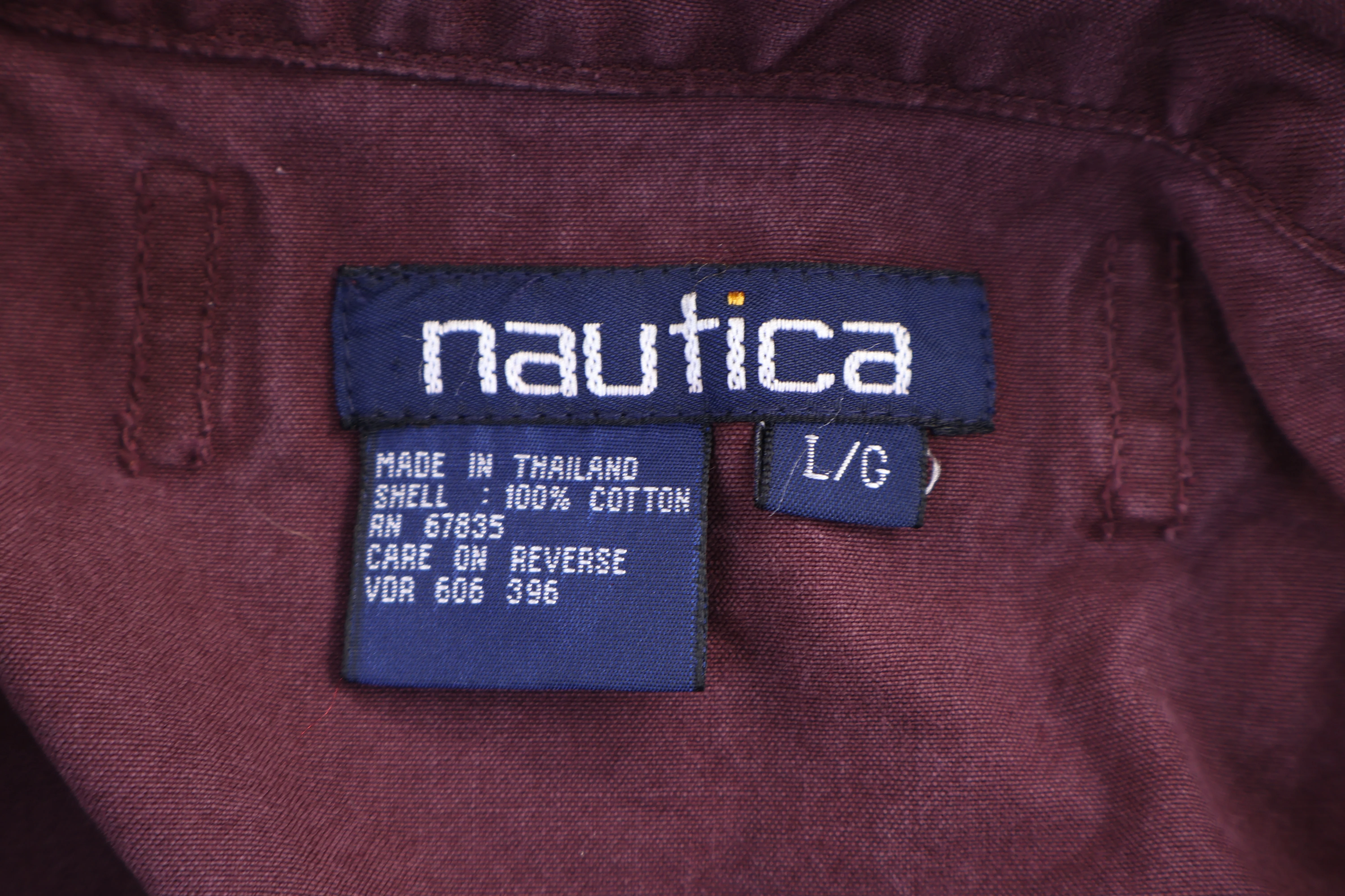 Vintage Nautica Maroon Full Zip Jacket - Image 4