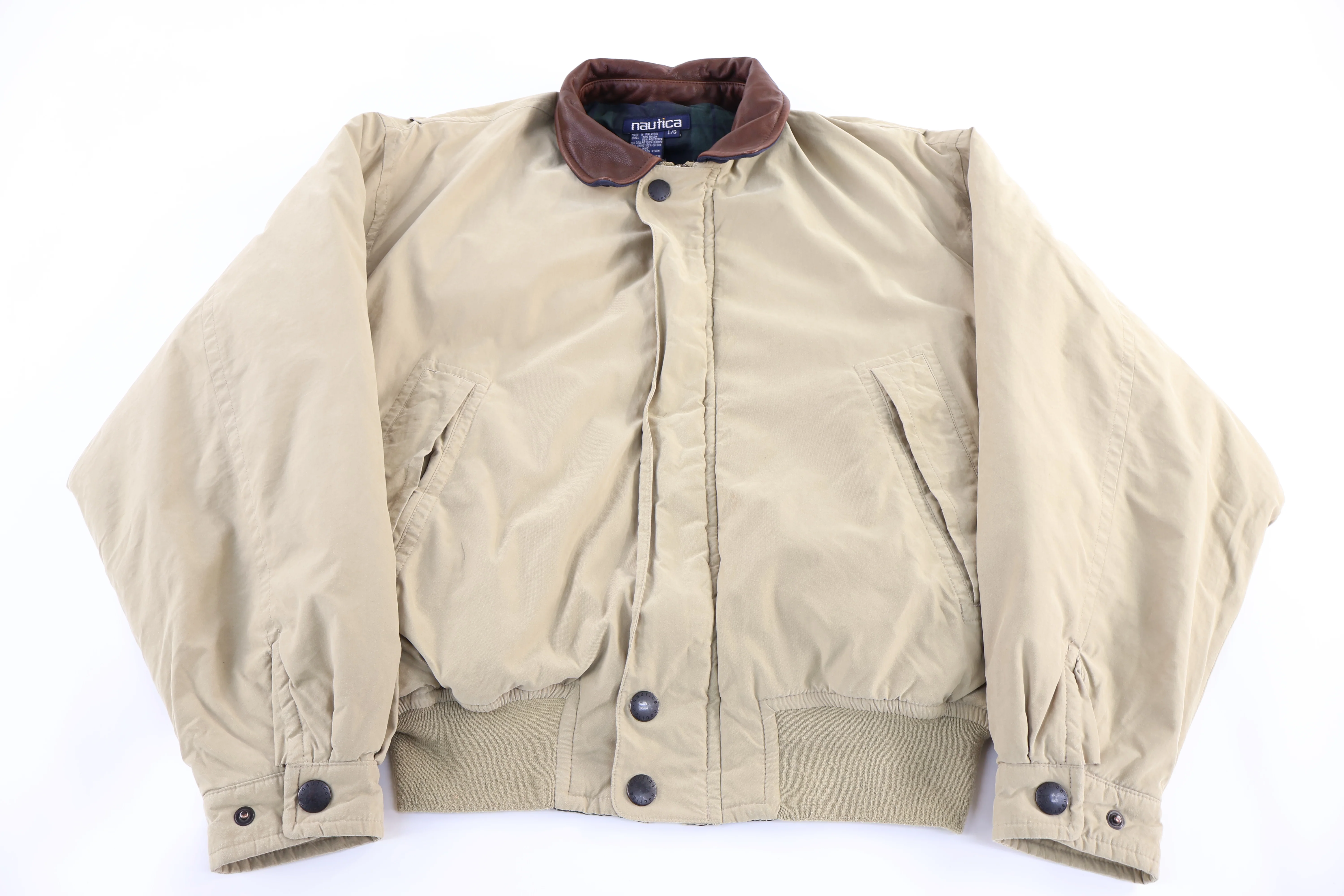 Vintage Nautica Tan Full Zip Jacket