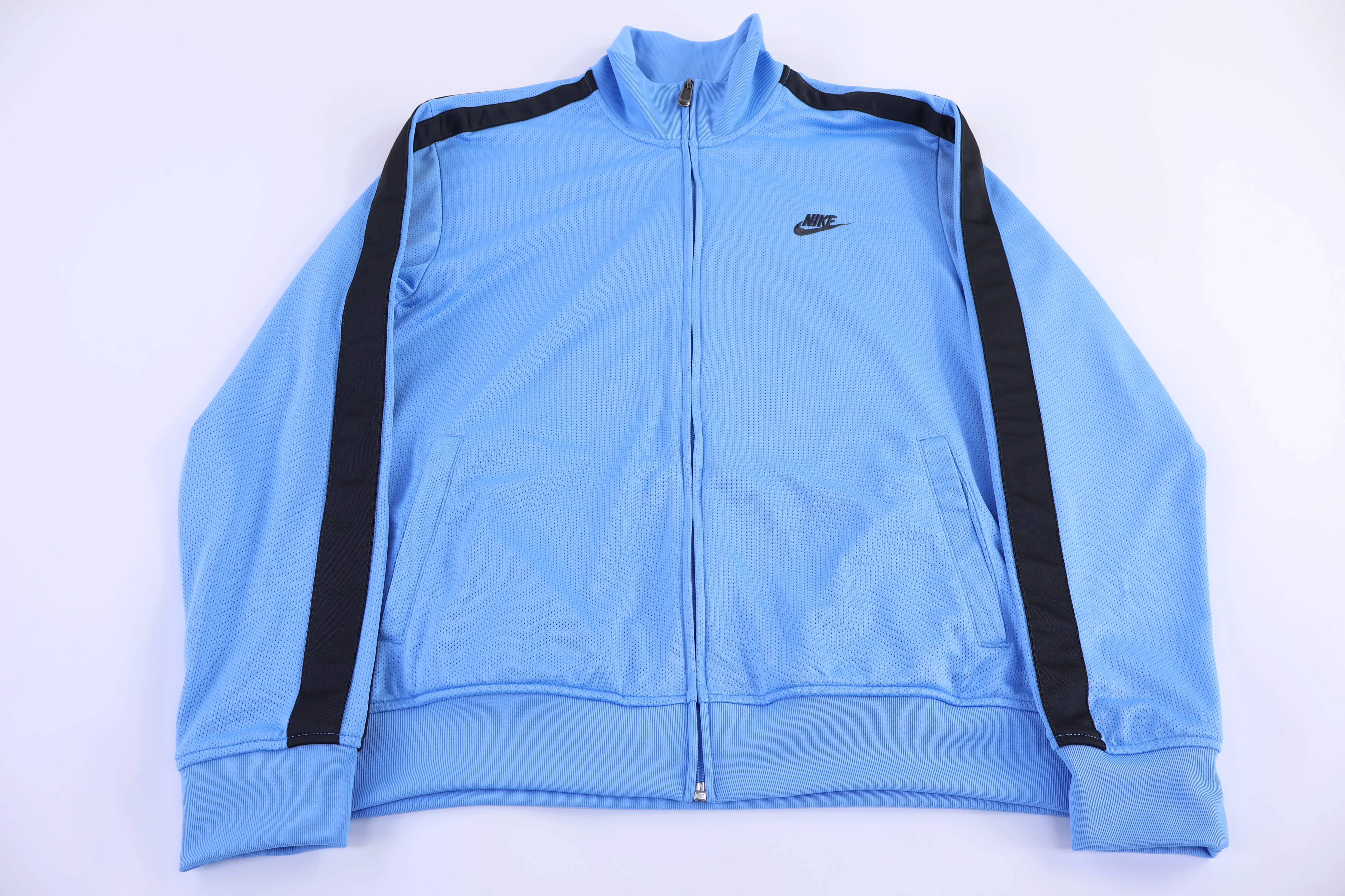 Vintage Nike Embroidered Logo Blue Full Zip Jacket