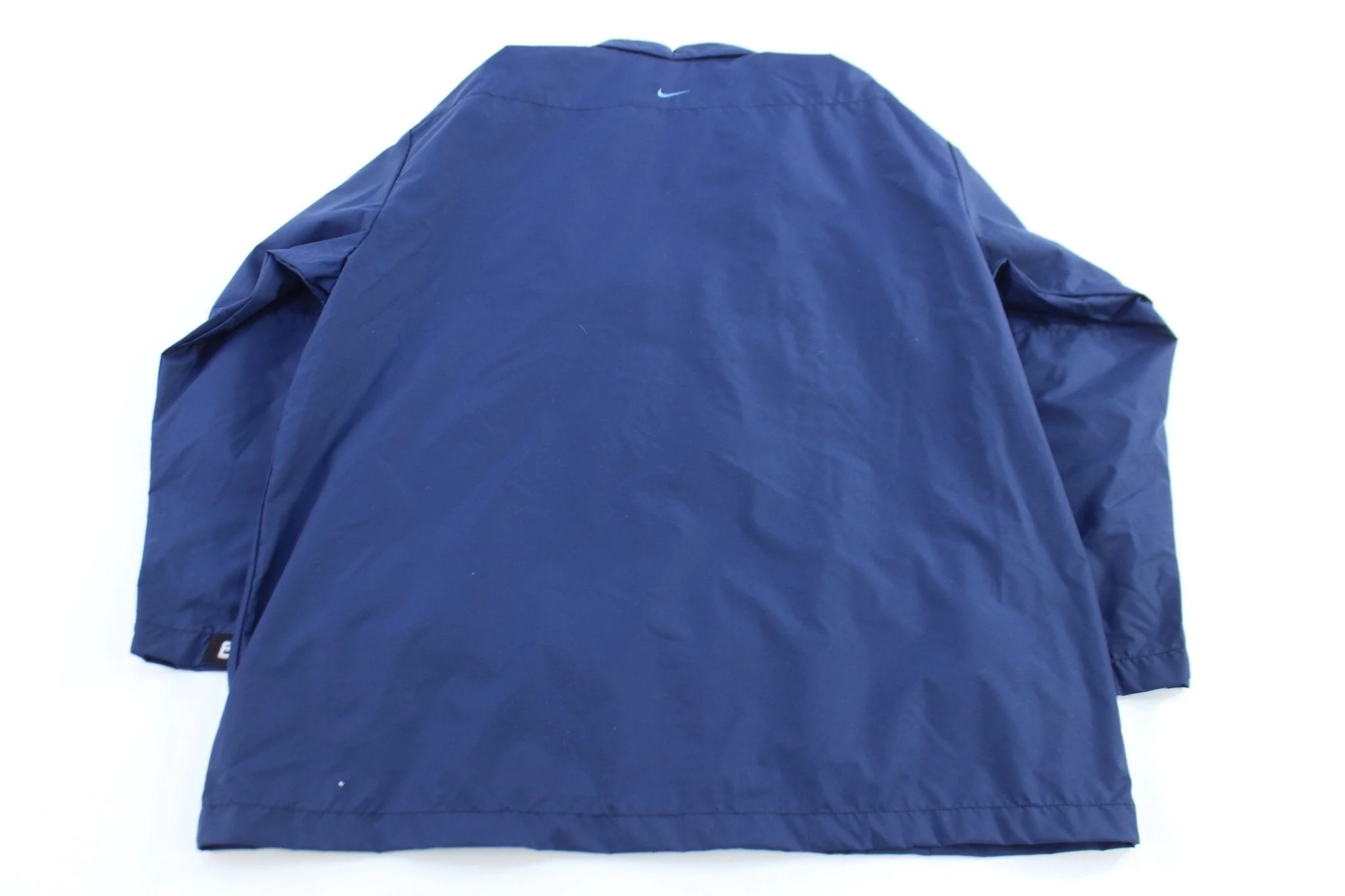 Vintage Nike Embroidered Logo Blue Full Zip Parka Jacket - Image 2