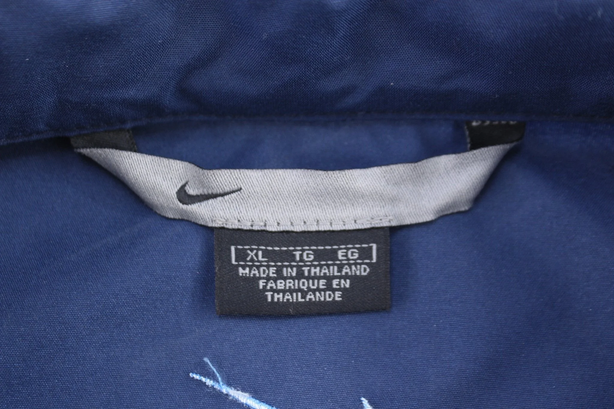 Vintage Nike Embroidered Logo Blue Full Zip Parka Jacket - Image 3