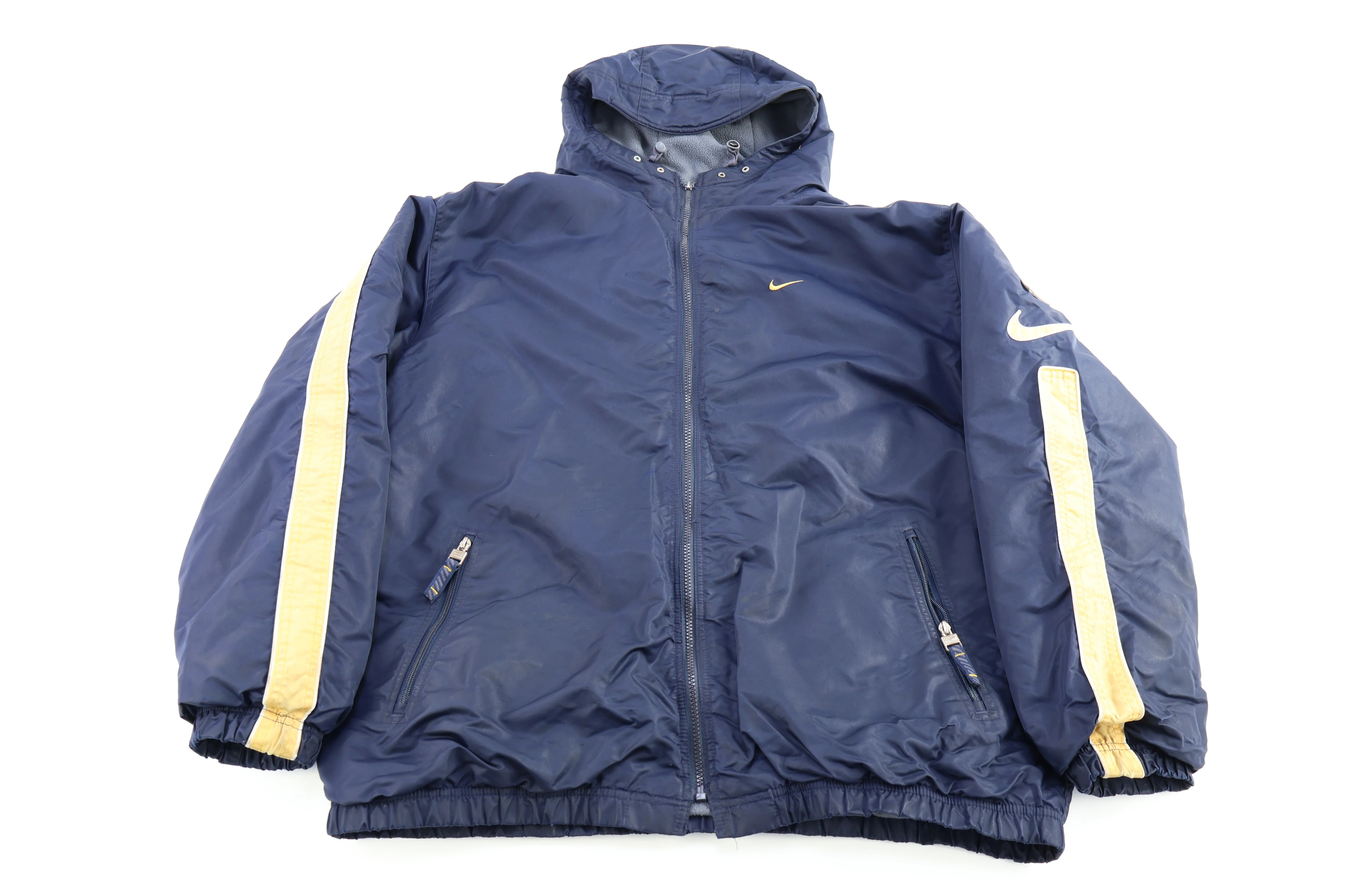 Vintage Nike Embroidered Logo Blue & Gold Full Zip Jacket