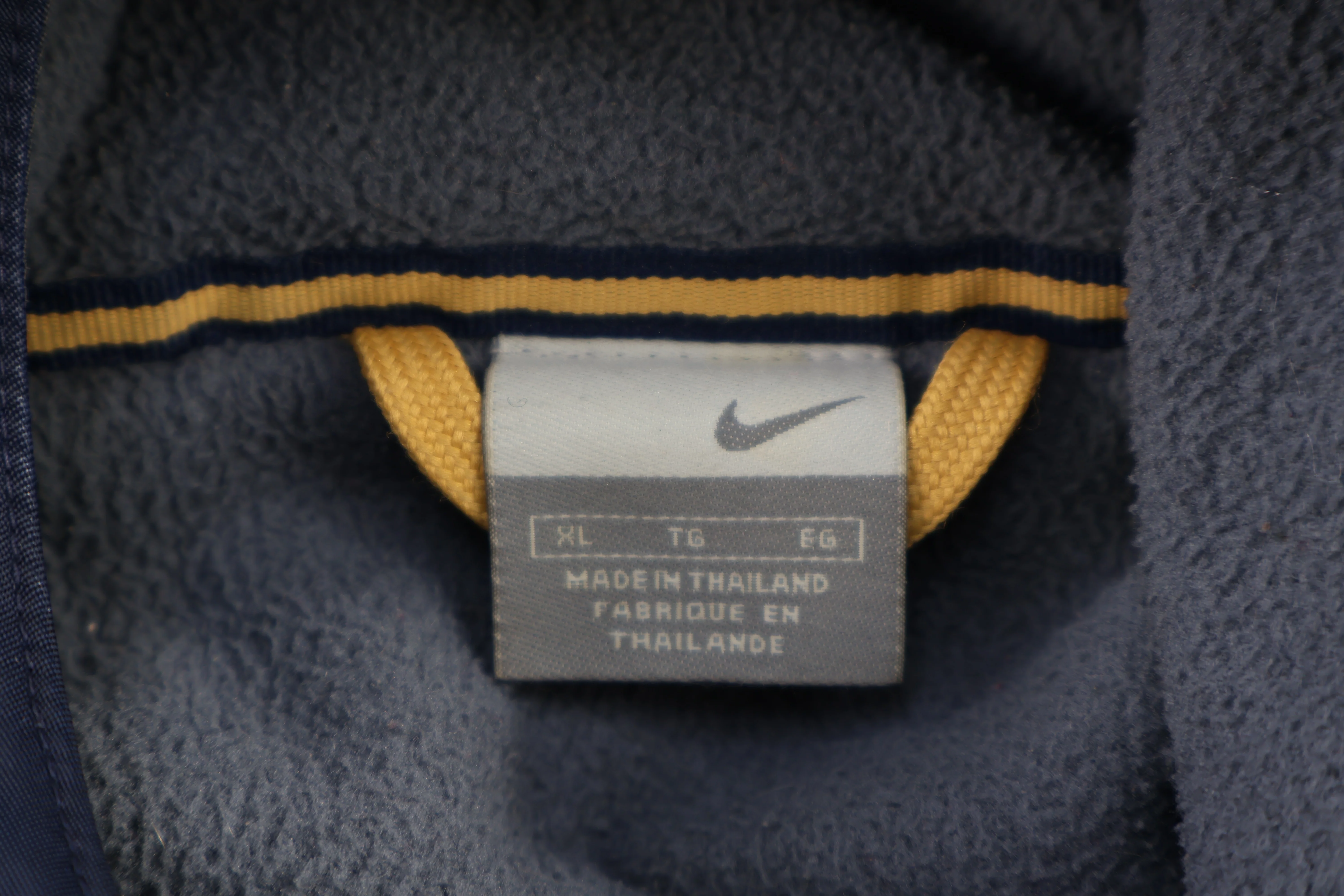 Vintage Nike Embroidered Logo Blue & Gold Full Zip Jacket - Image 4