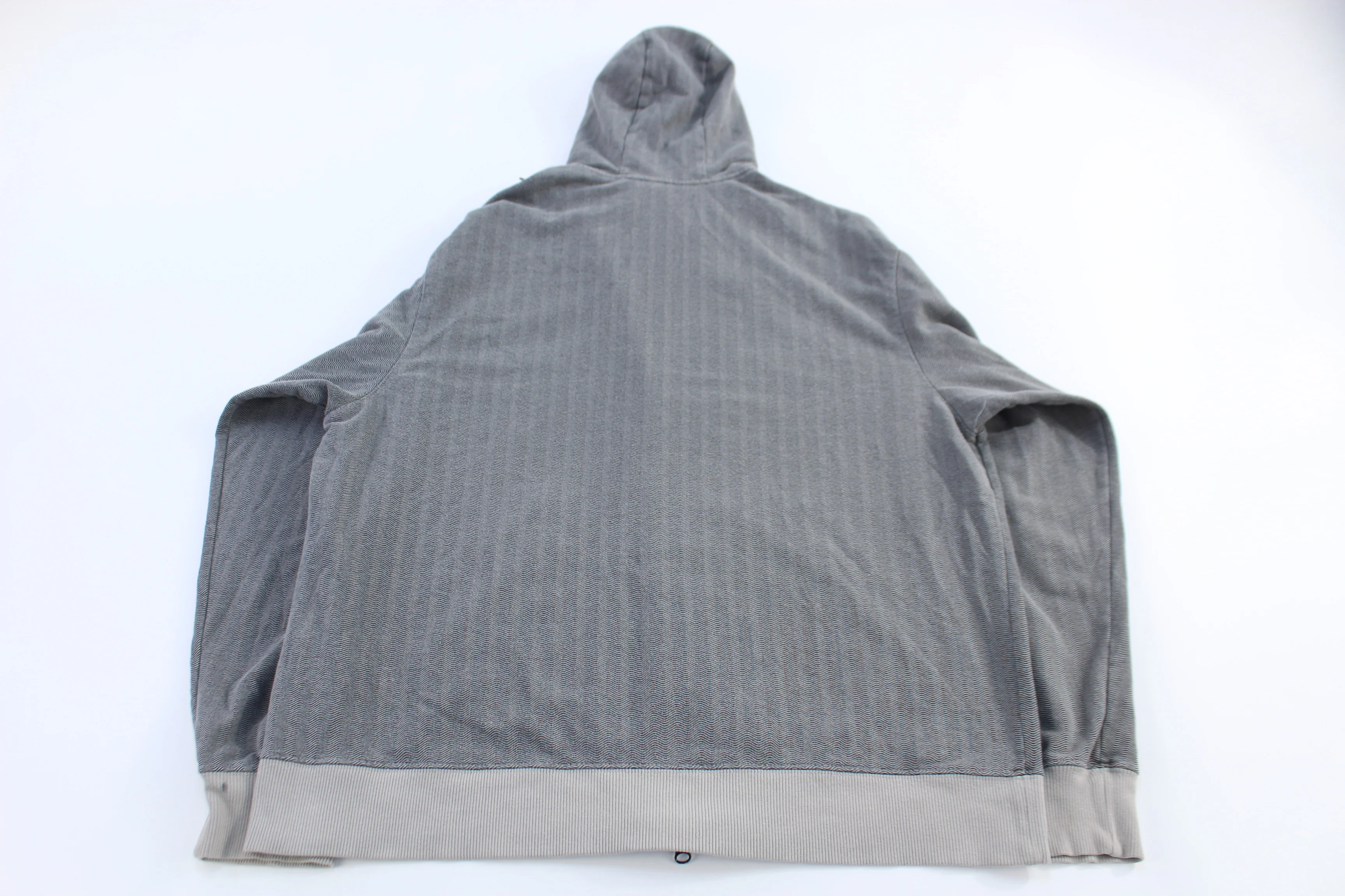 Vintage Nike Embroidered Logo Grey Full Zip Hoodie - Image 2