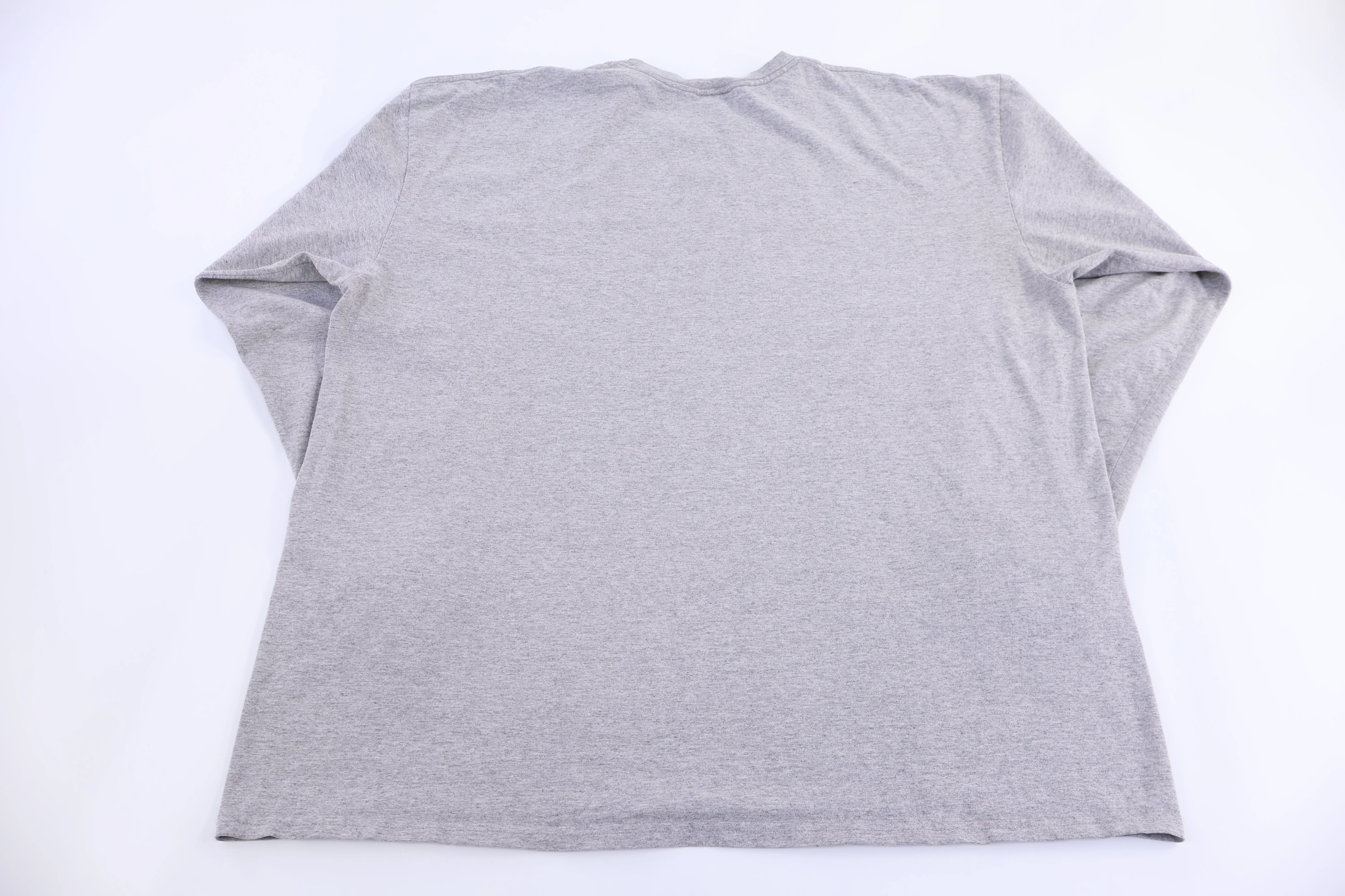 Vintage Nike Embroidered Logo Grey LS T-shirt - Image 2