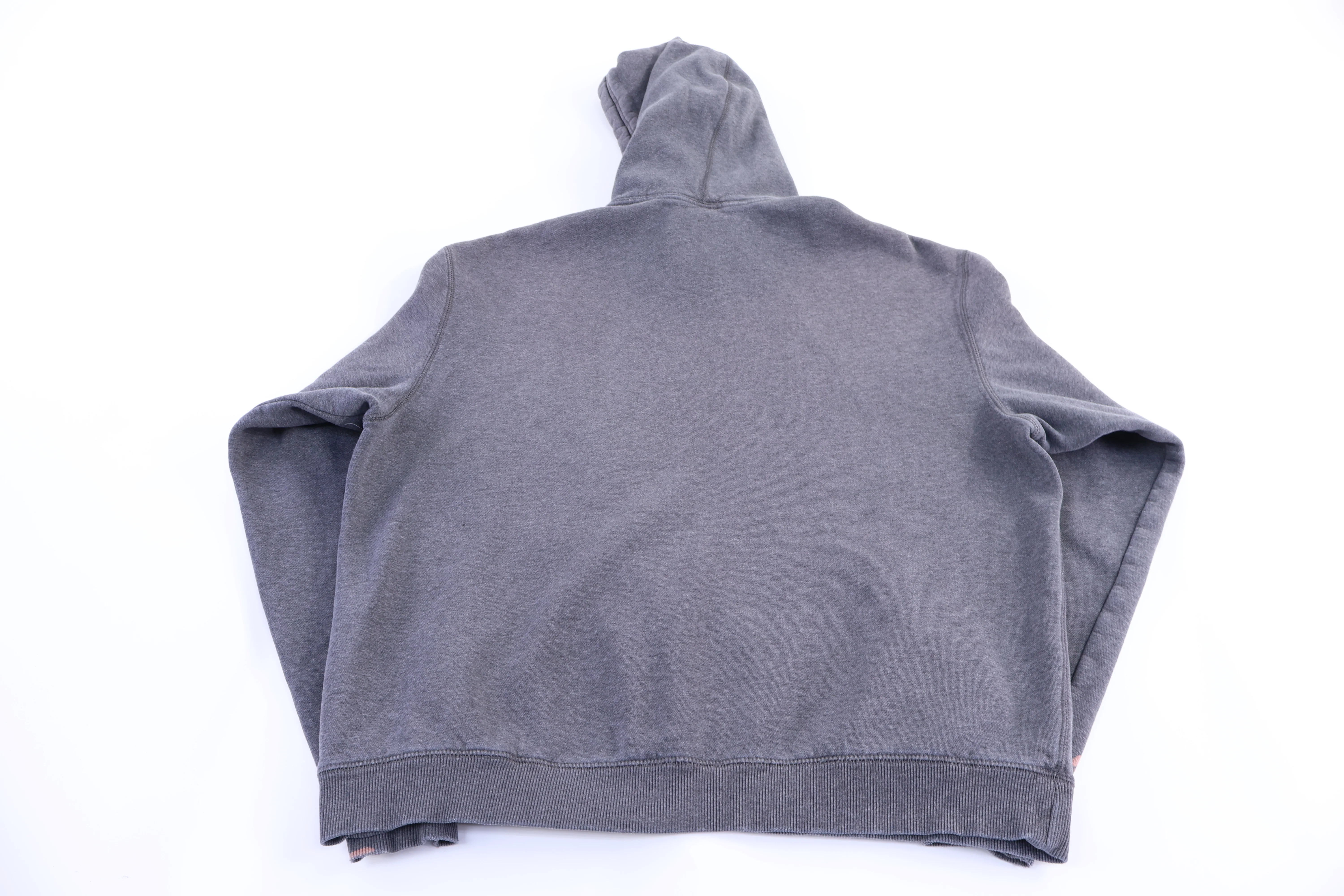 Vintage Nike Embroidered Logo Grey Pullover Hoodie - Image 3