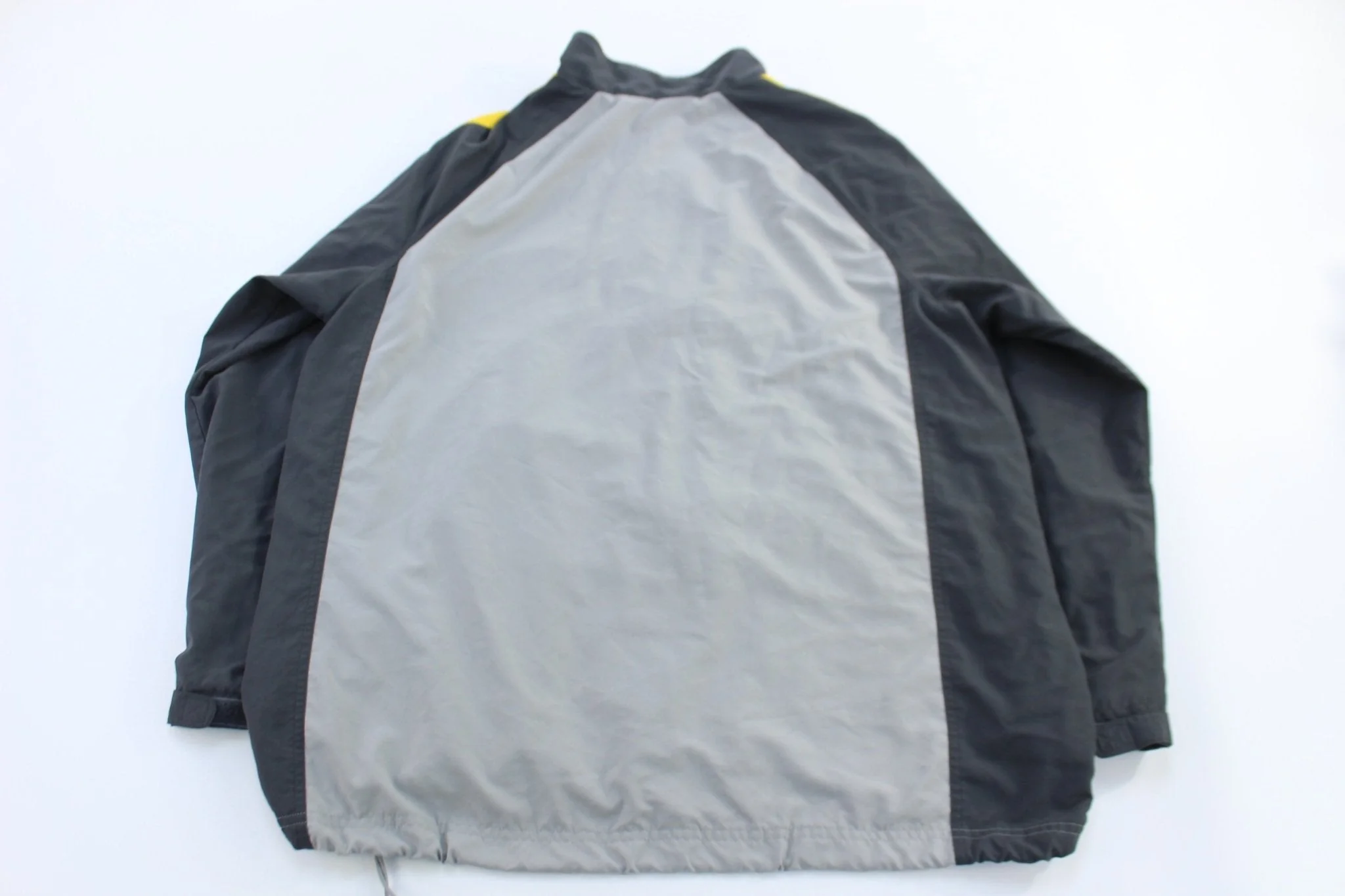Vintage Nike Embroidered Logo Grey & Yellow Full Zip Jacket - Image 2