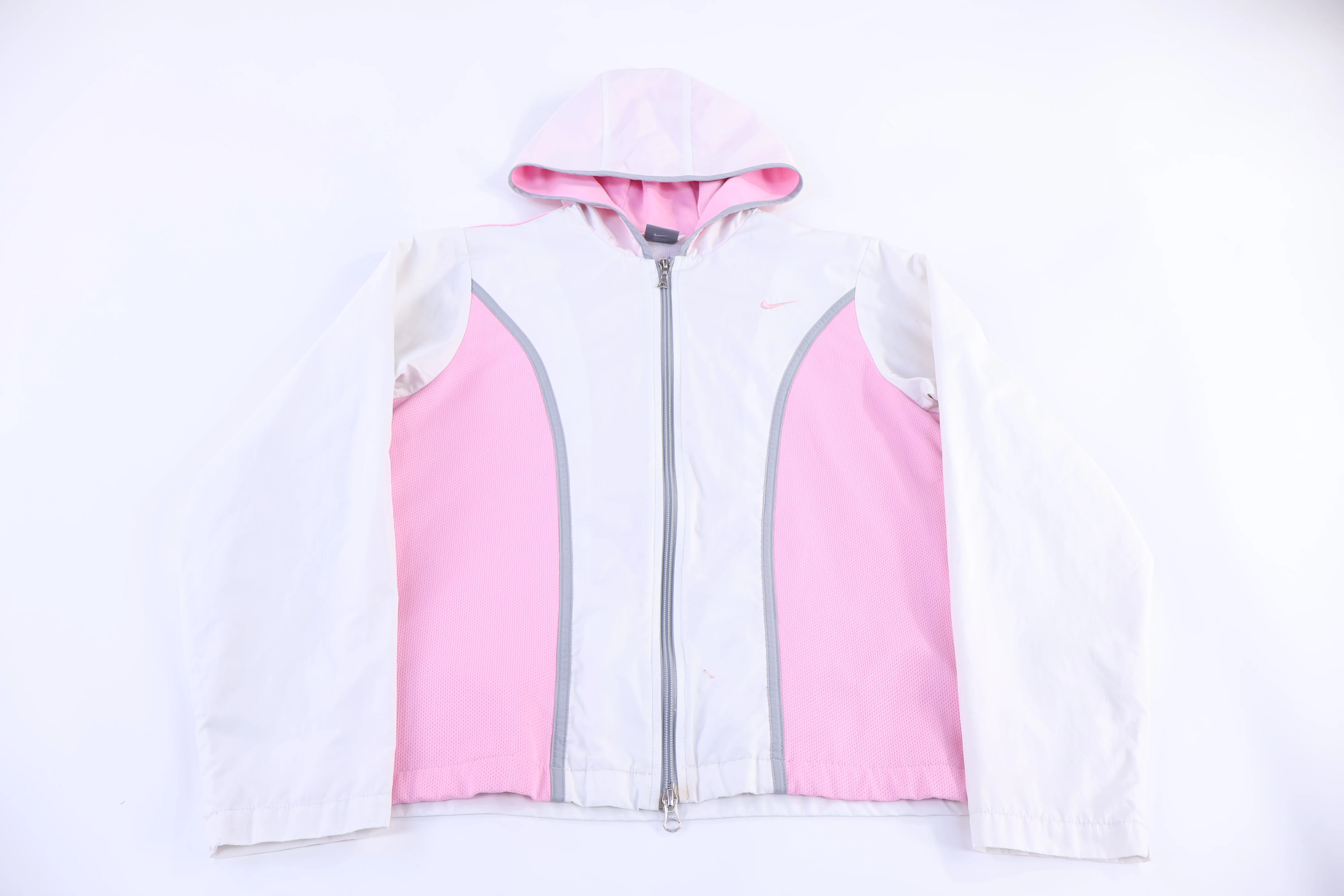 Vintage Nike Pink White Full Zip Windbreaker
