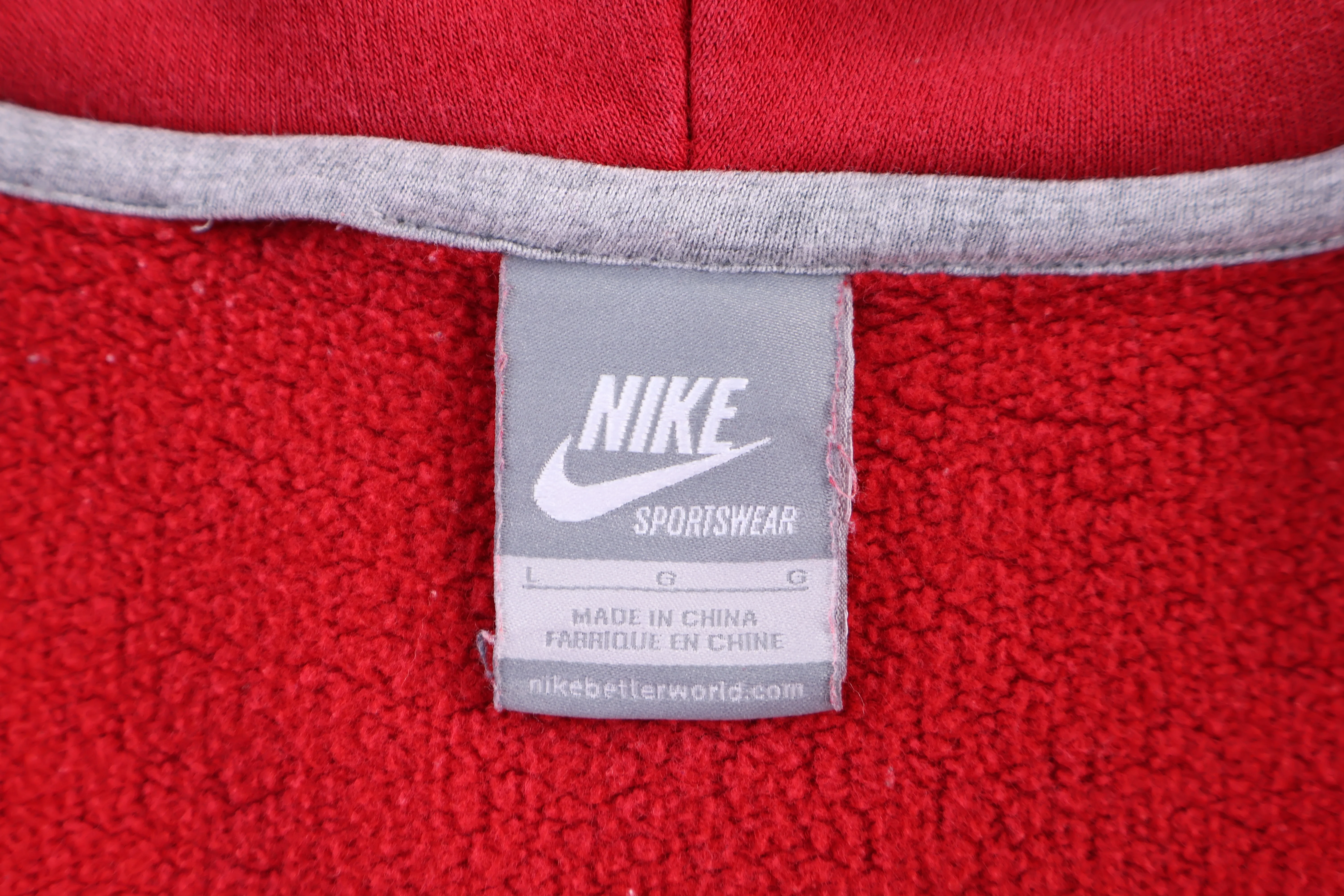 Vintage Nike Sportswear Red Full Zip Hoodie - Image 3