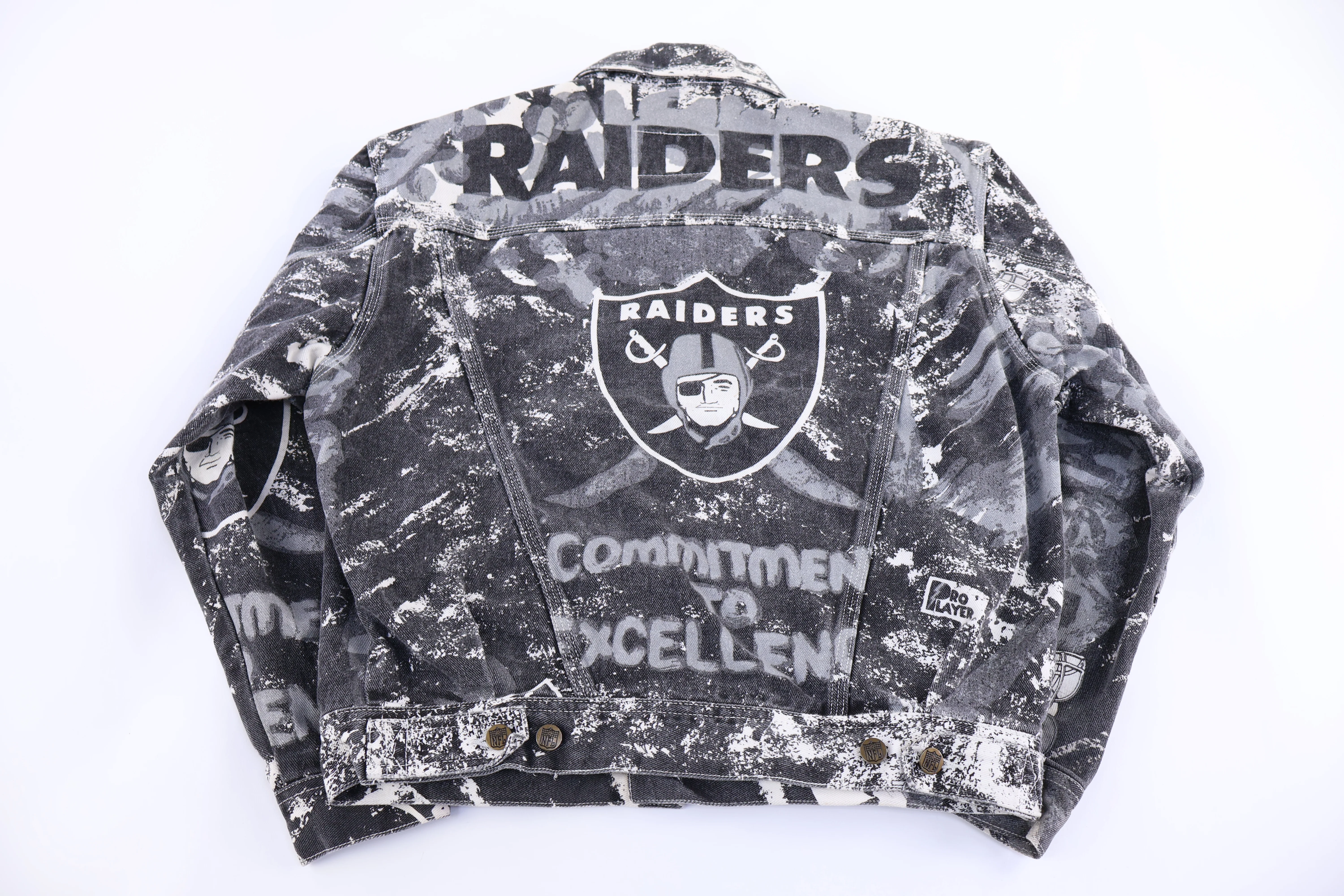 Vintage Oakland Raiders Football Jacket - Image 2