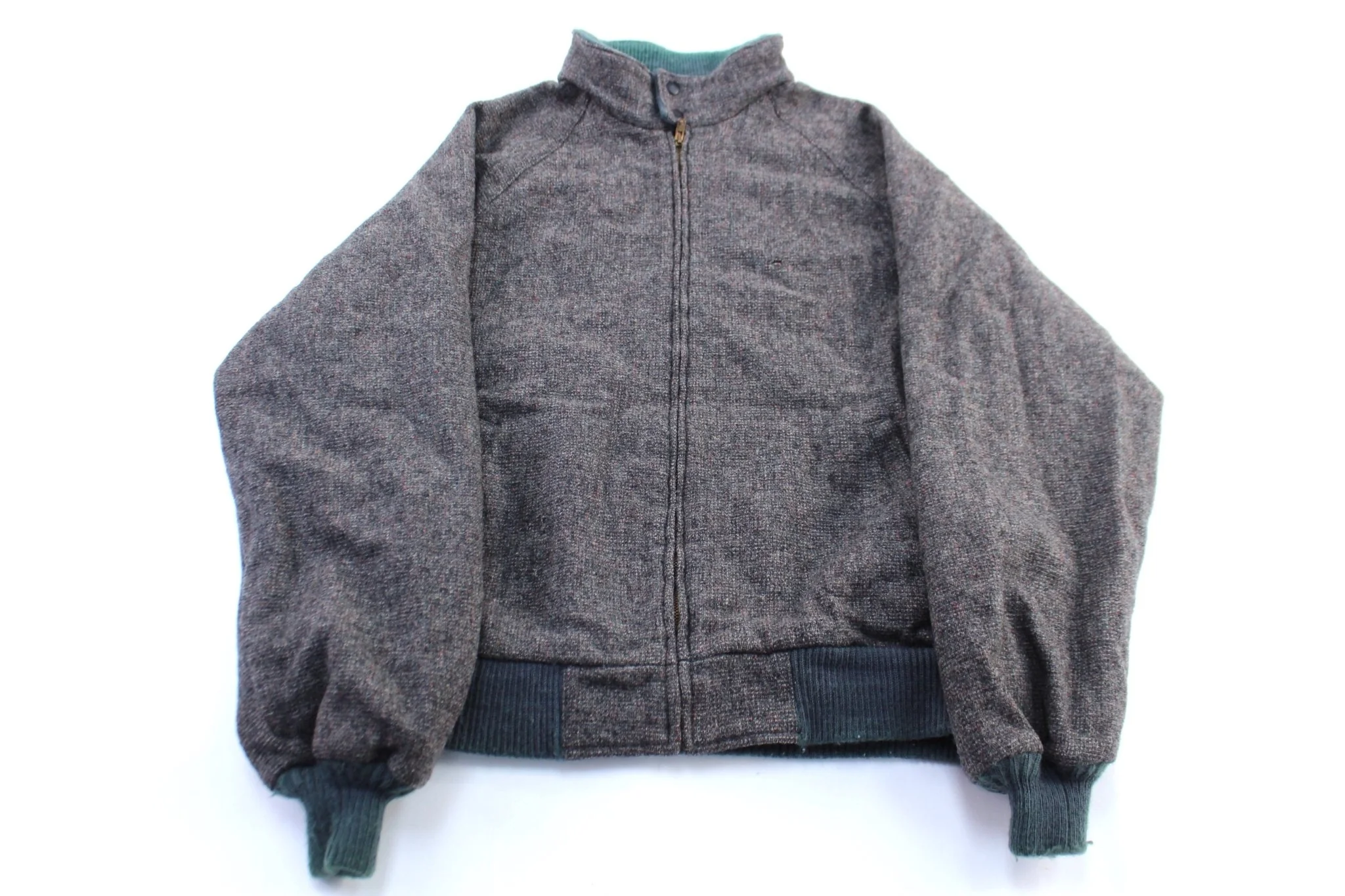 Vintage Pendleton Woolen Mills Grey & Green Zip Up Jacket