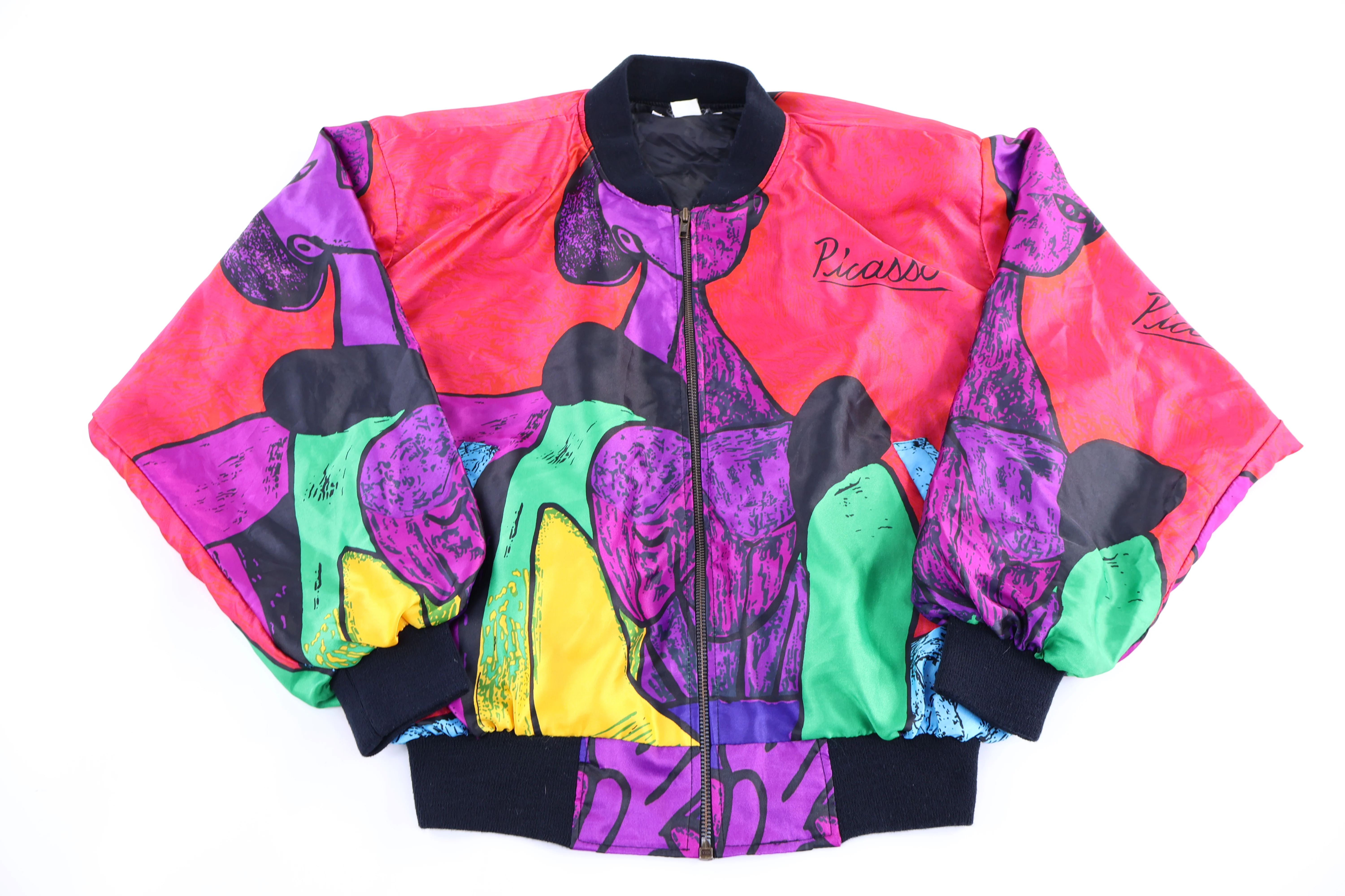 Vintage Picasso Full Zip Bomber Jacket