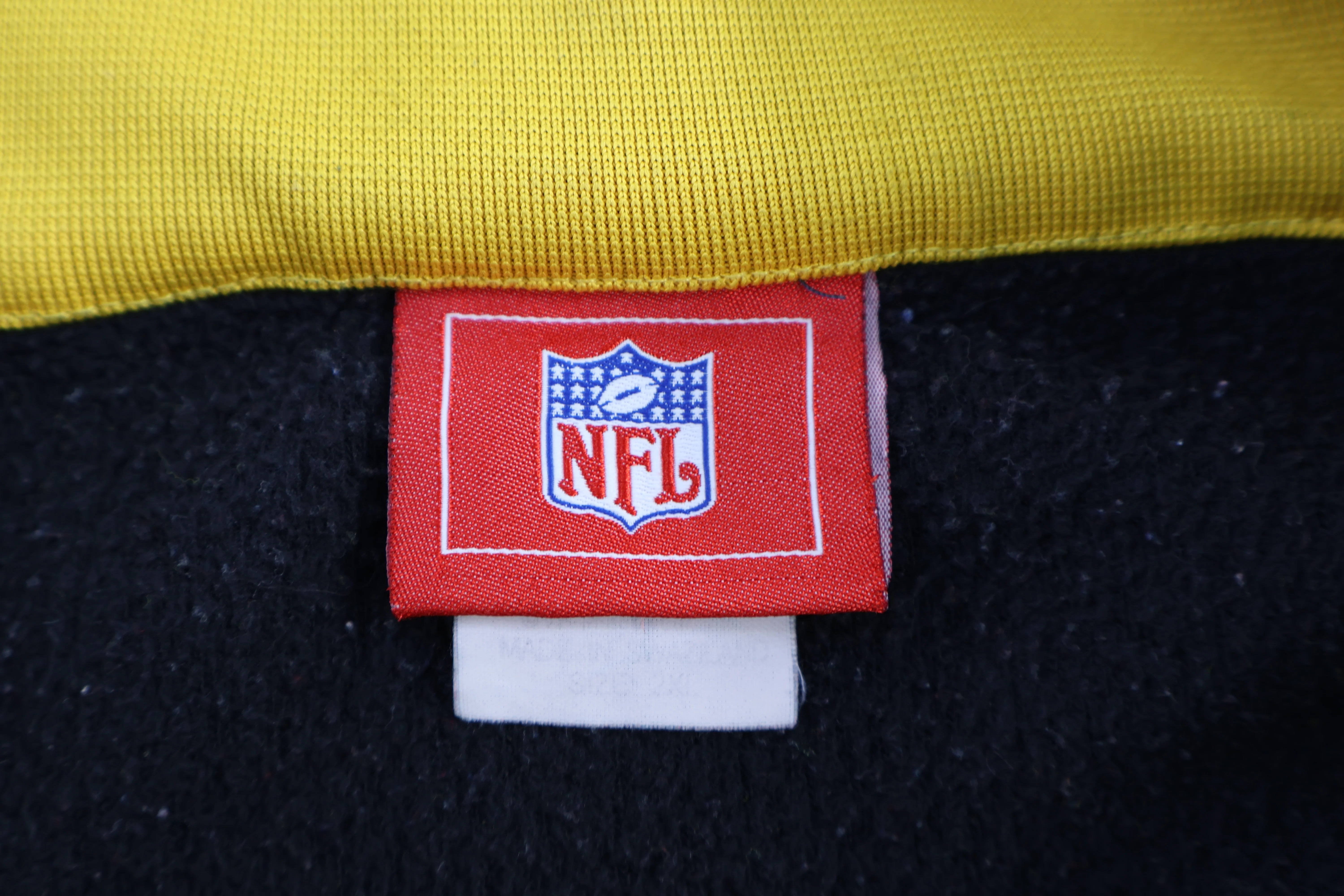 Vintage Pittsburgh Steelers Football Fleece Quarter Zip Sweater - Image 3