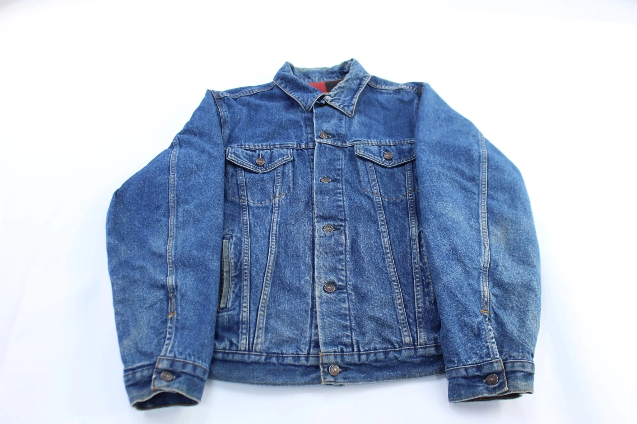 Vintage Plain Pockets Denim Jacket