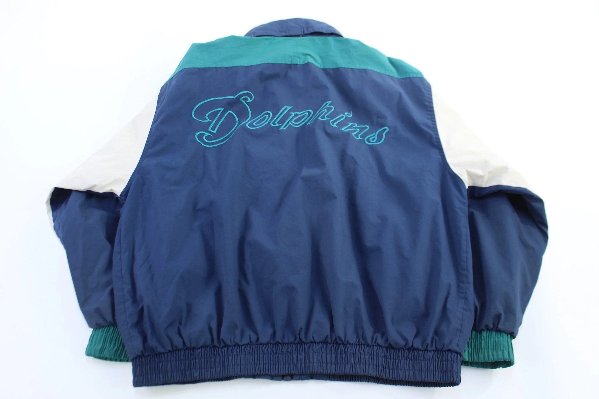 Vintage Pro Player Miami Dolphins Baseball Full Zip Jacket - Image 2