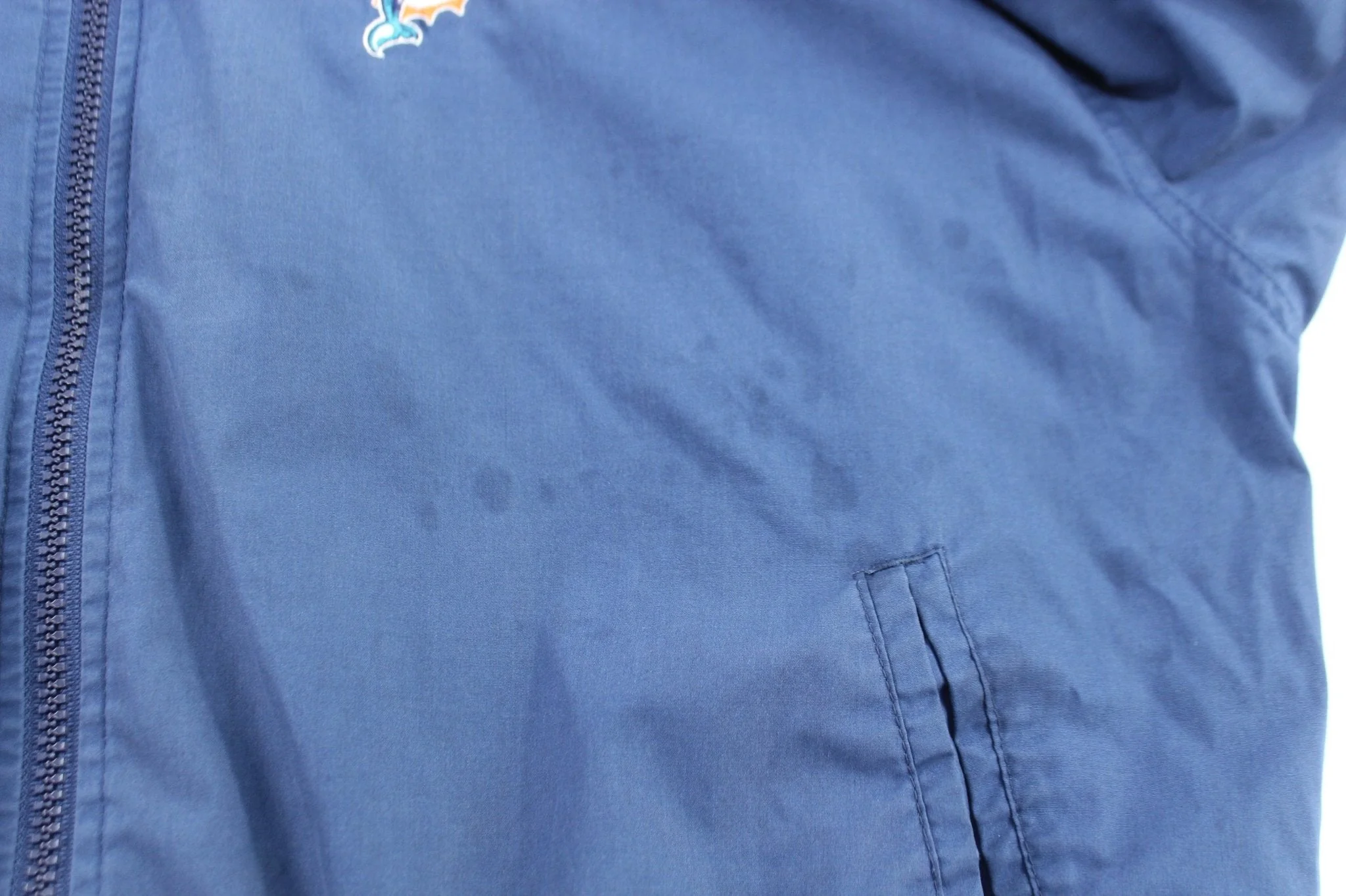 Vintage Pro Player Miami Dolphins Baseball Full Zip Jacket - Image 3