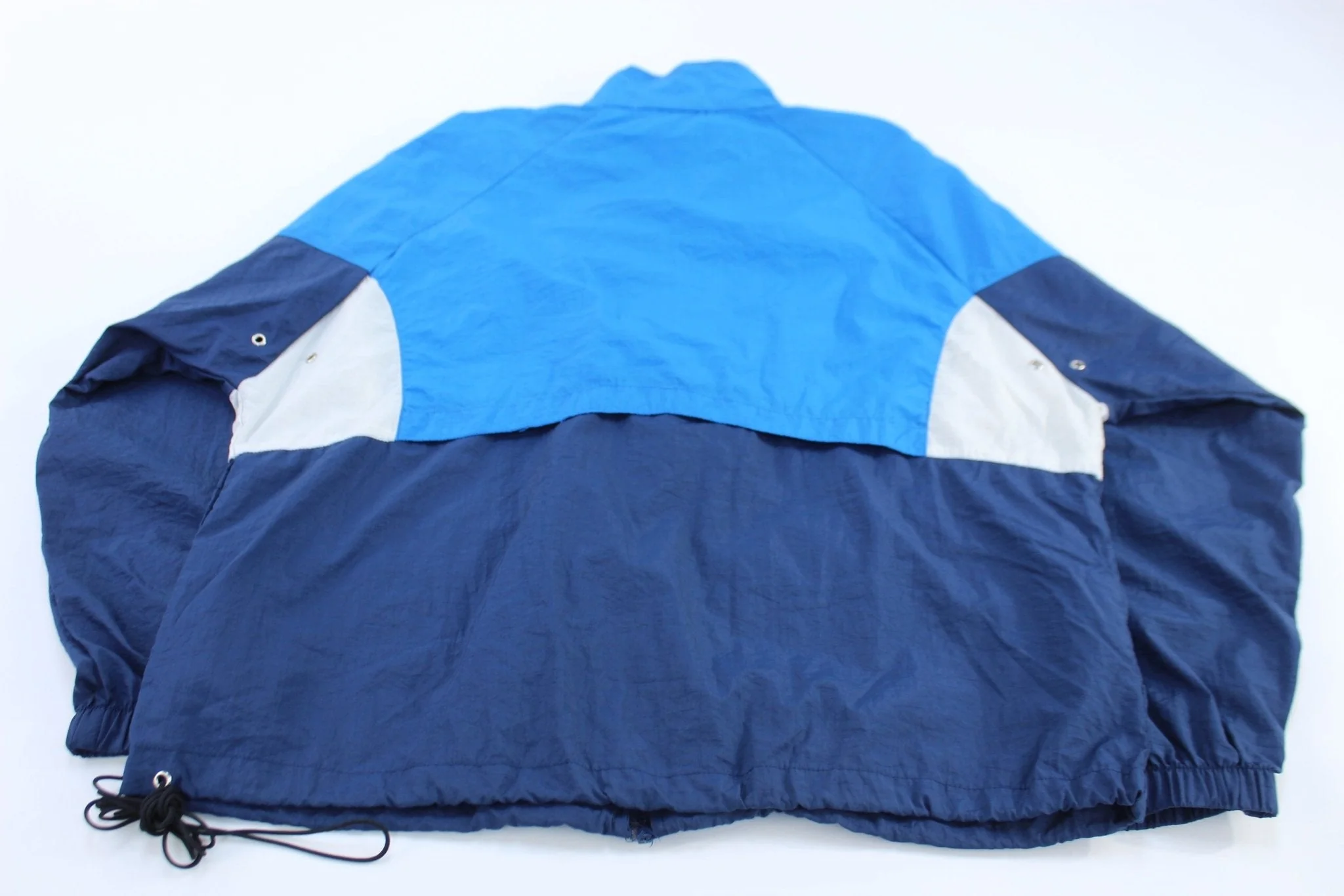 Vintage Reebok Embroidered Logo Blue Abstract Zip Up Jacket - Image 2