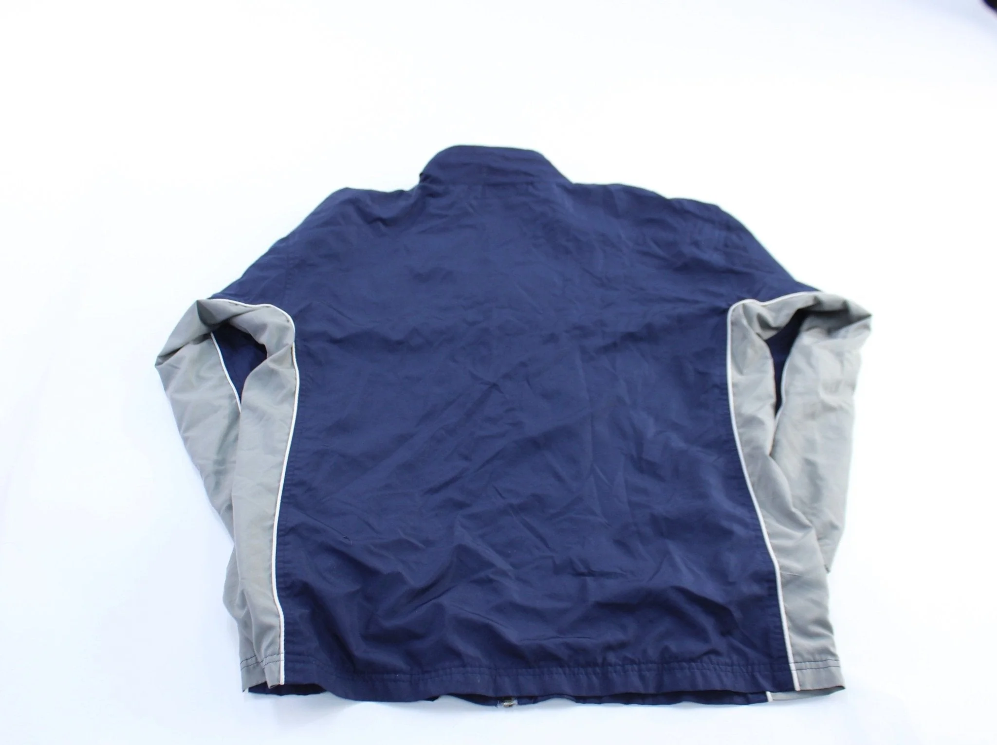 Vintage Reebok Embroidered Logo Blue & Grey Zip Up Jacket - Image 2