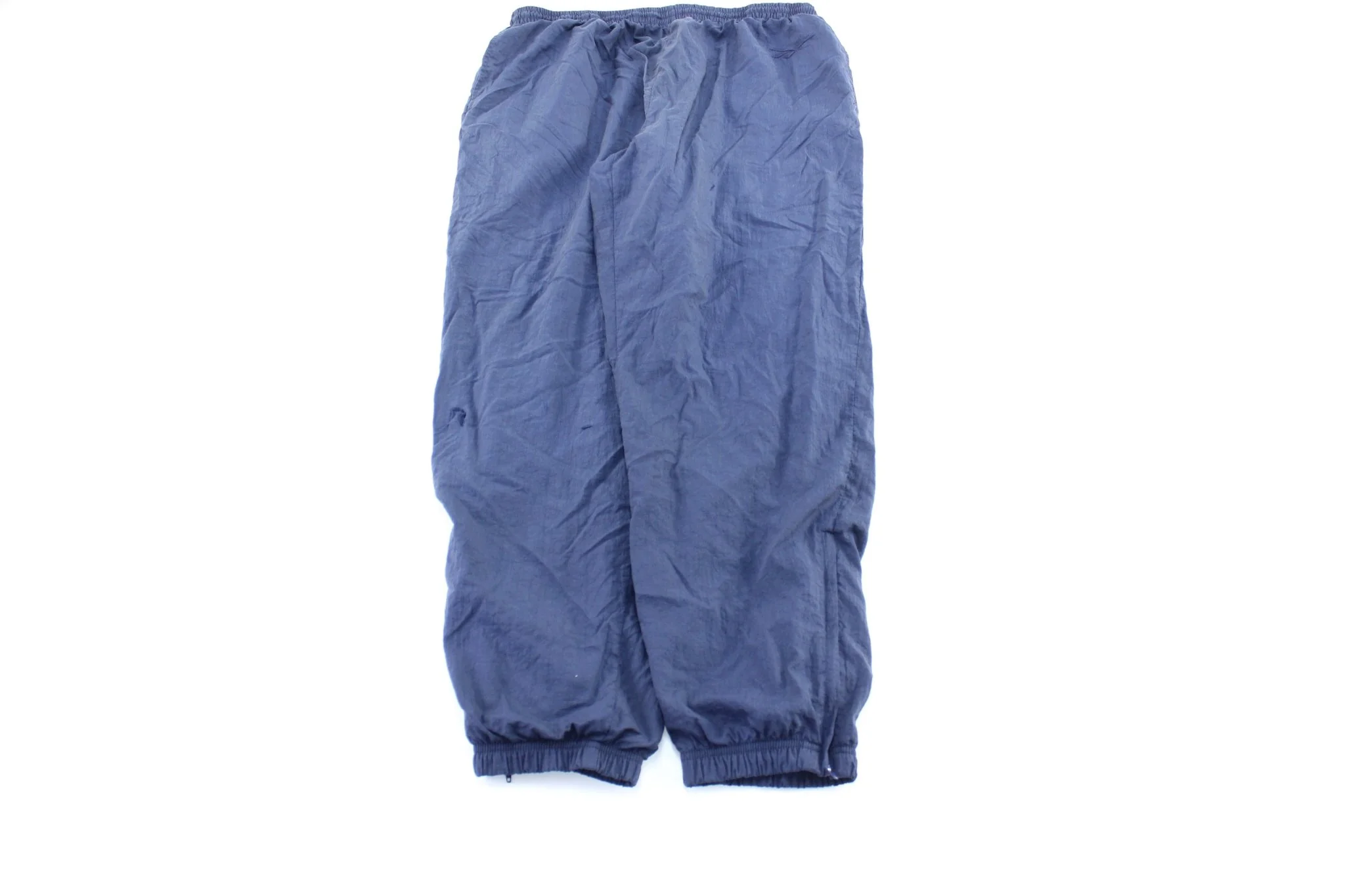 Vintage Reebok Embroidered Logo Navy Blue Windbreaker Pants