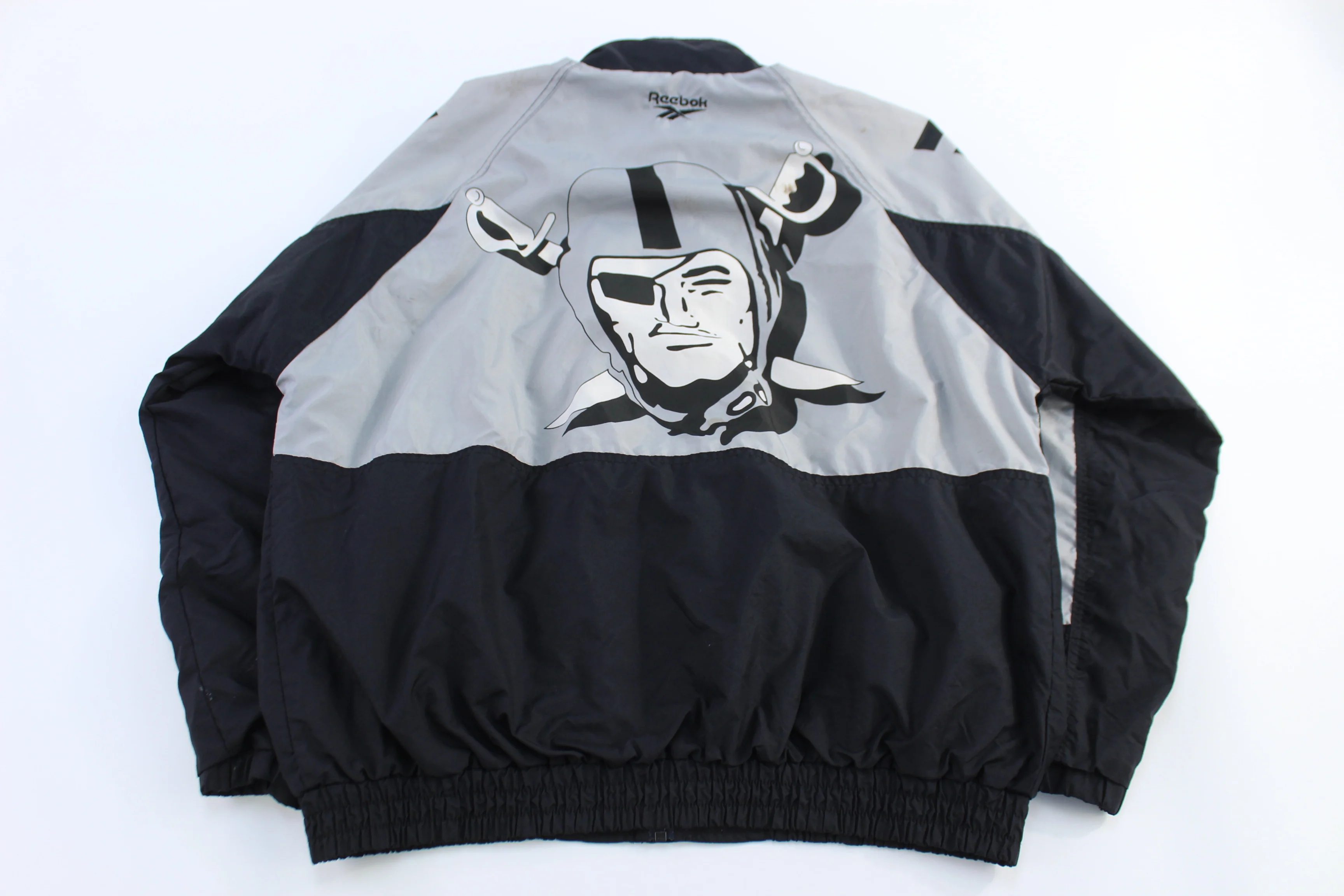 Vintage Reebok Oakland Raiders Full Zip Jacket - Image 2