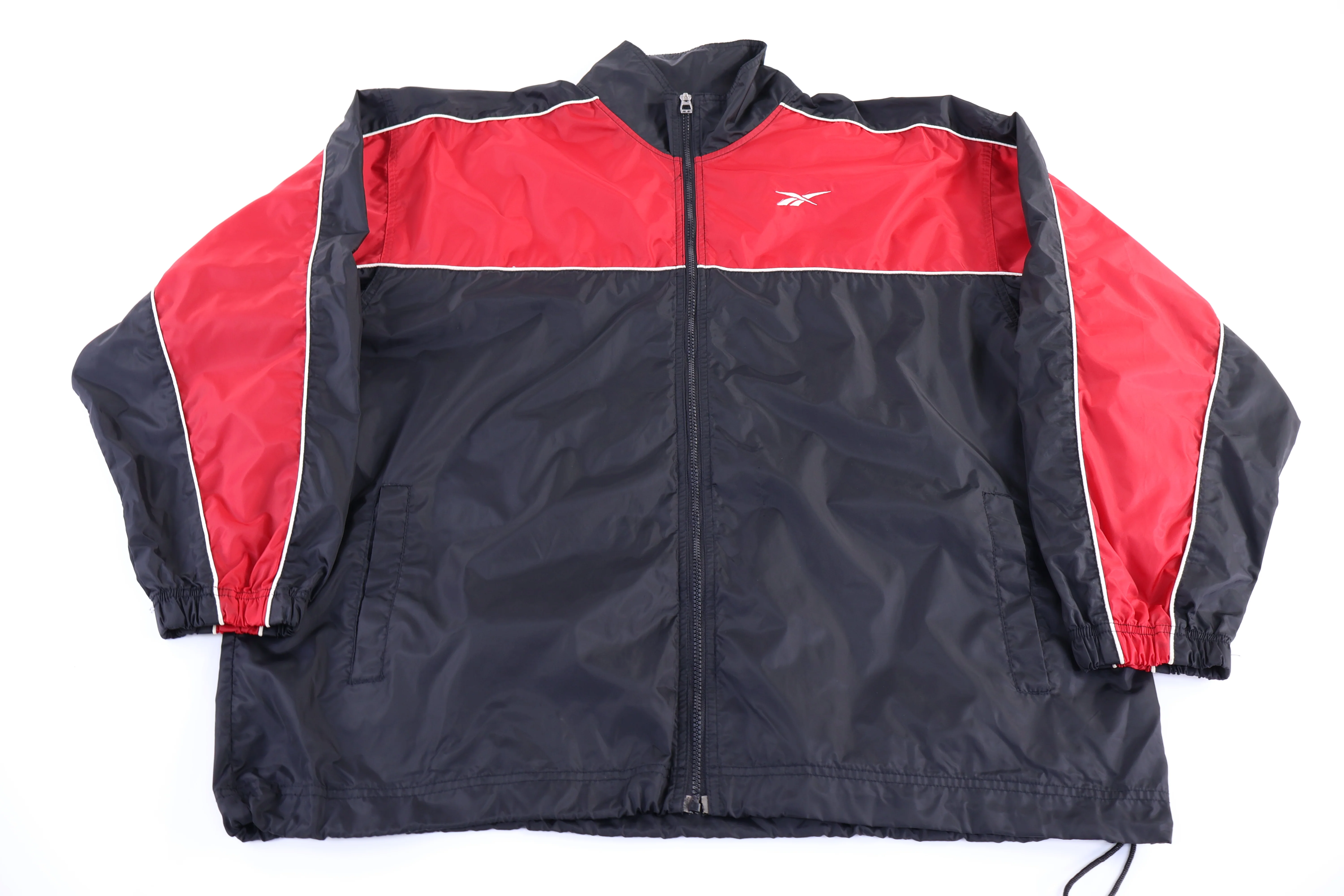 Vintage Reebok Red, Black & White Full Zip Windbreaker