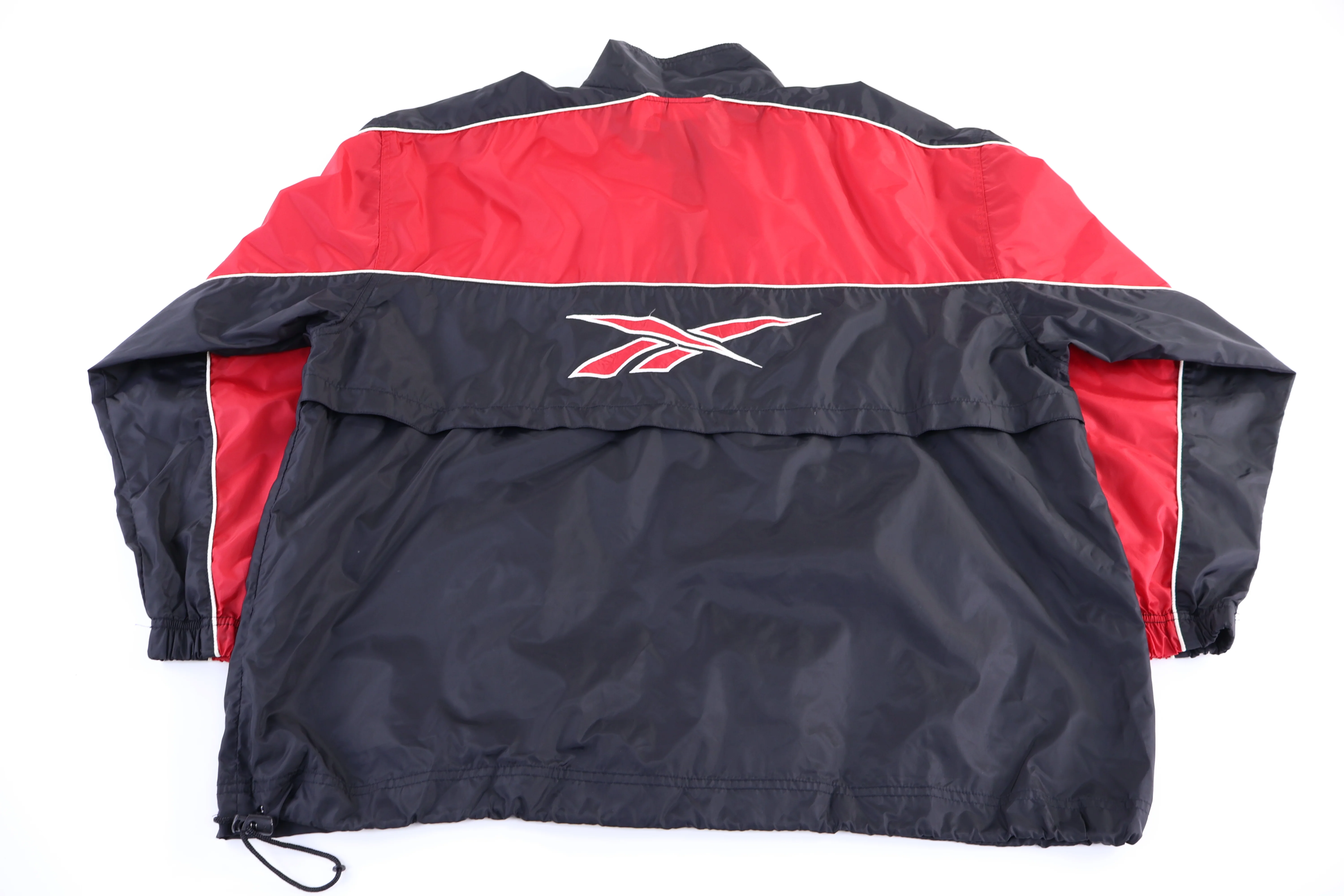 Vintage Reebok Red, Black & White Full Zip Windbreaker - Image 2