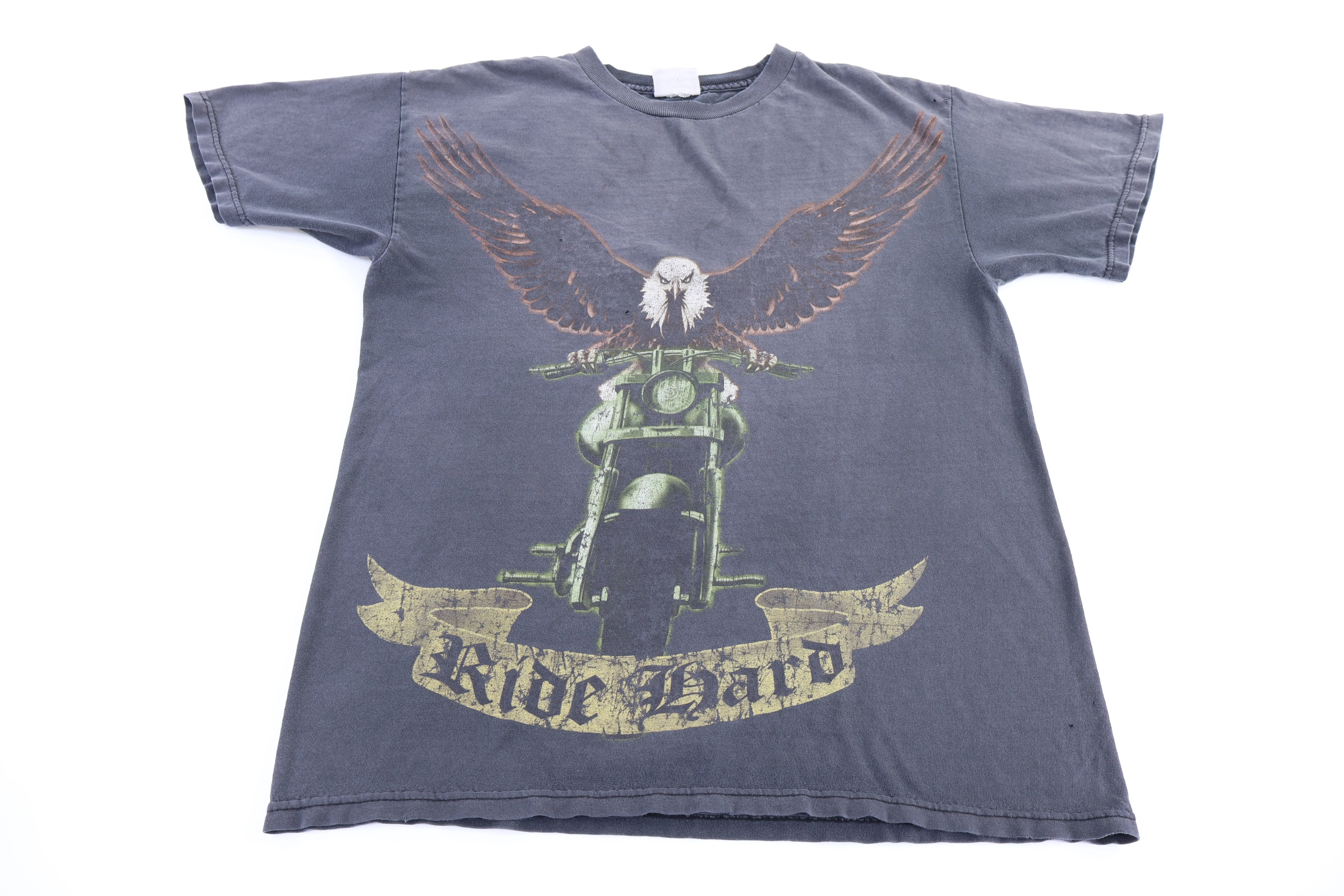 Vintage Ride Hard Eagle Graphic T-shirt